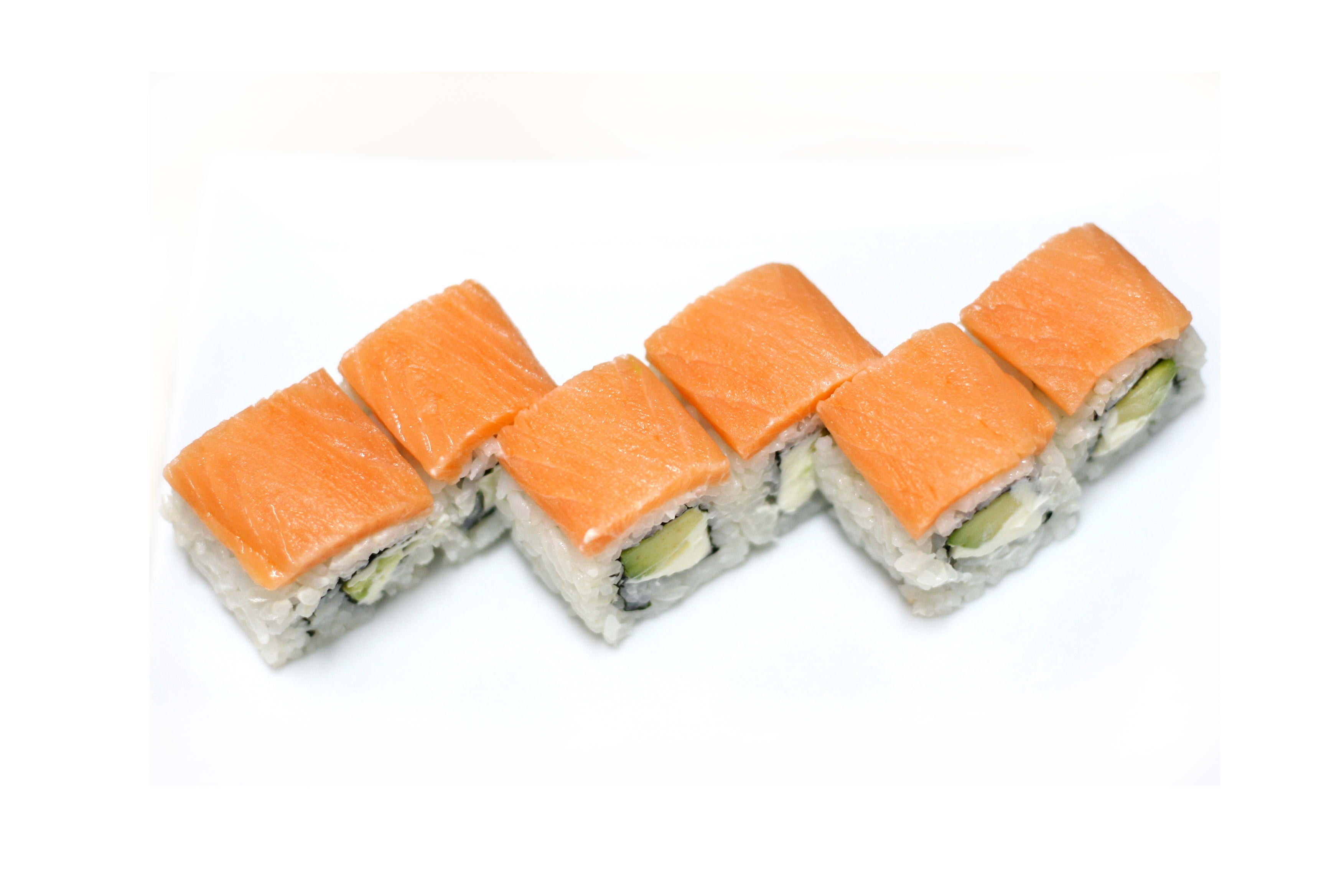sushi, salmon - seafood, still life, studio shot, indoors, seafood, red, dish, gourmet, backgrounds, asian food, cut out, white, 2K, meat, close-up, no people, HD Wallpaper