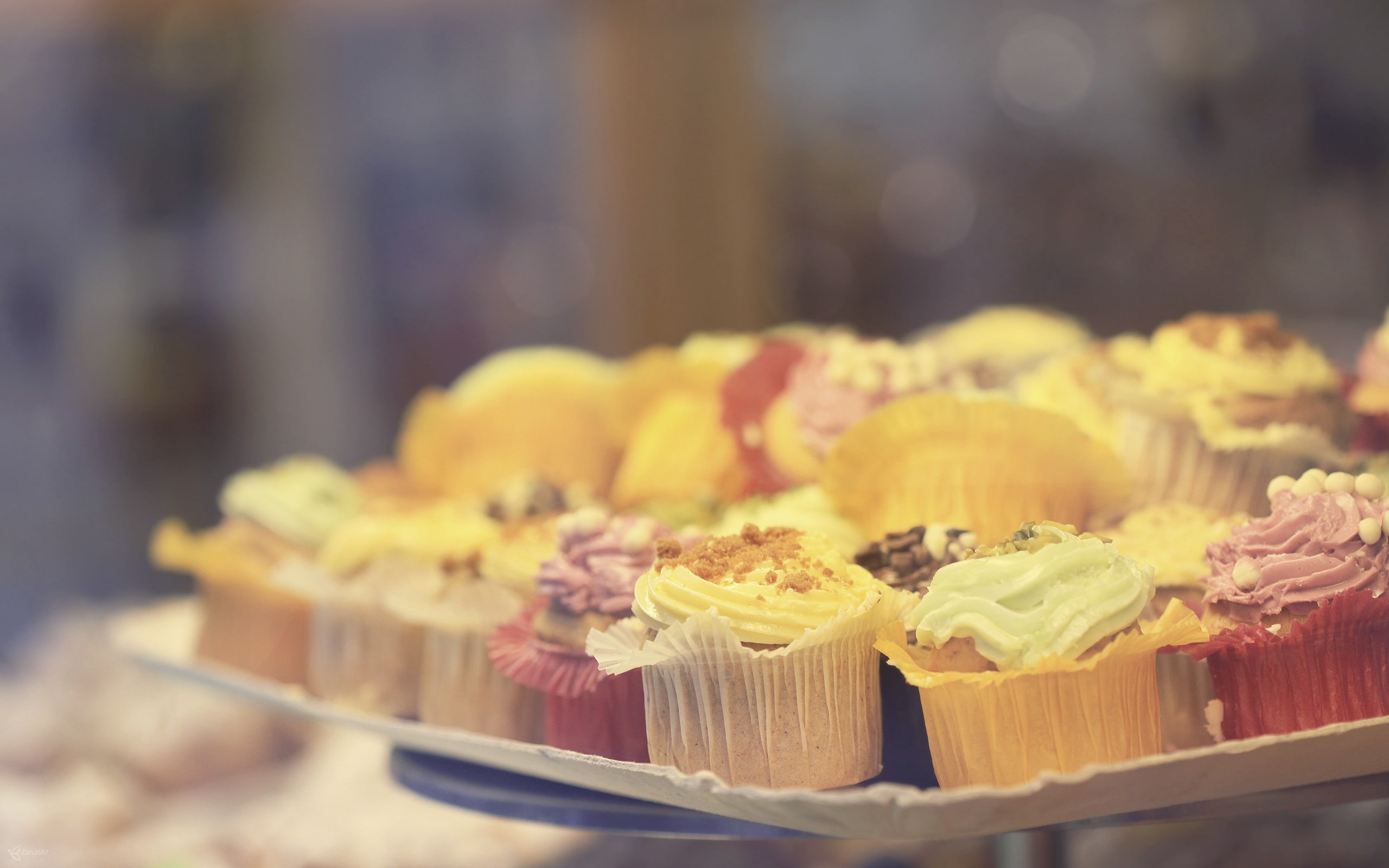 2K, cupcakes, dessert, food, HD Wallpaper