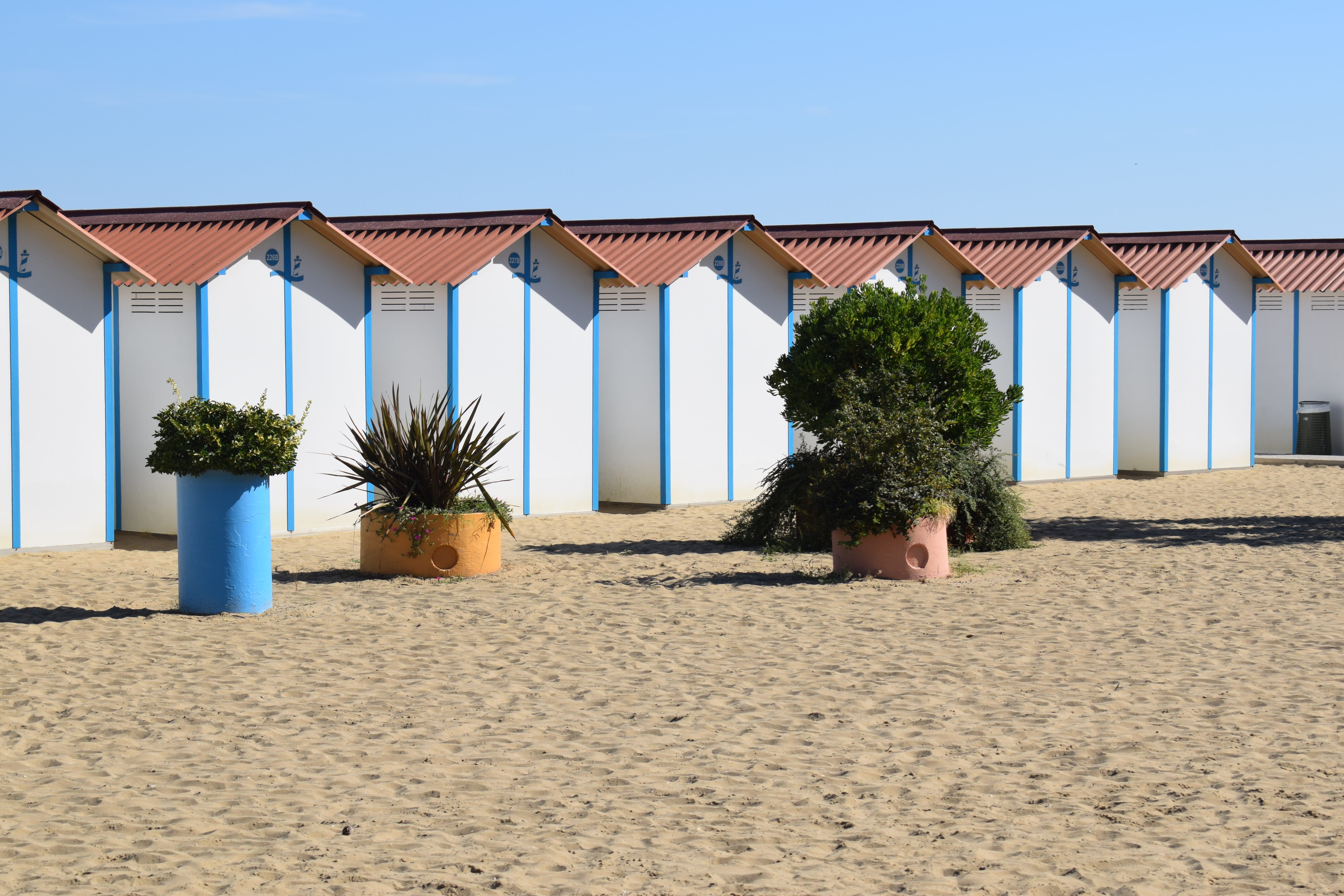 side by side, in a row, holiday, built structure, plant, sea, no people, house, sunlight, clear sky, sky, tree, outdoors, nature, italy, venice, 5K, building, HD Wallpaper