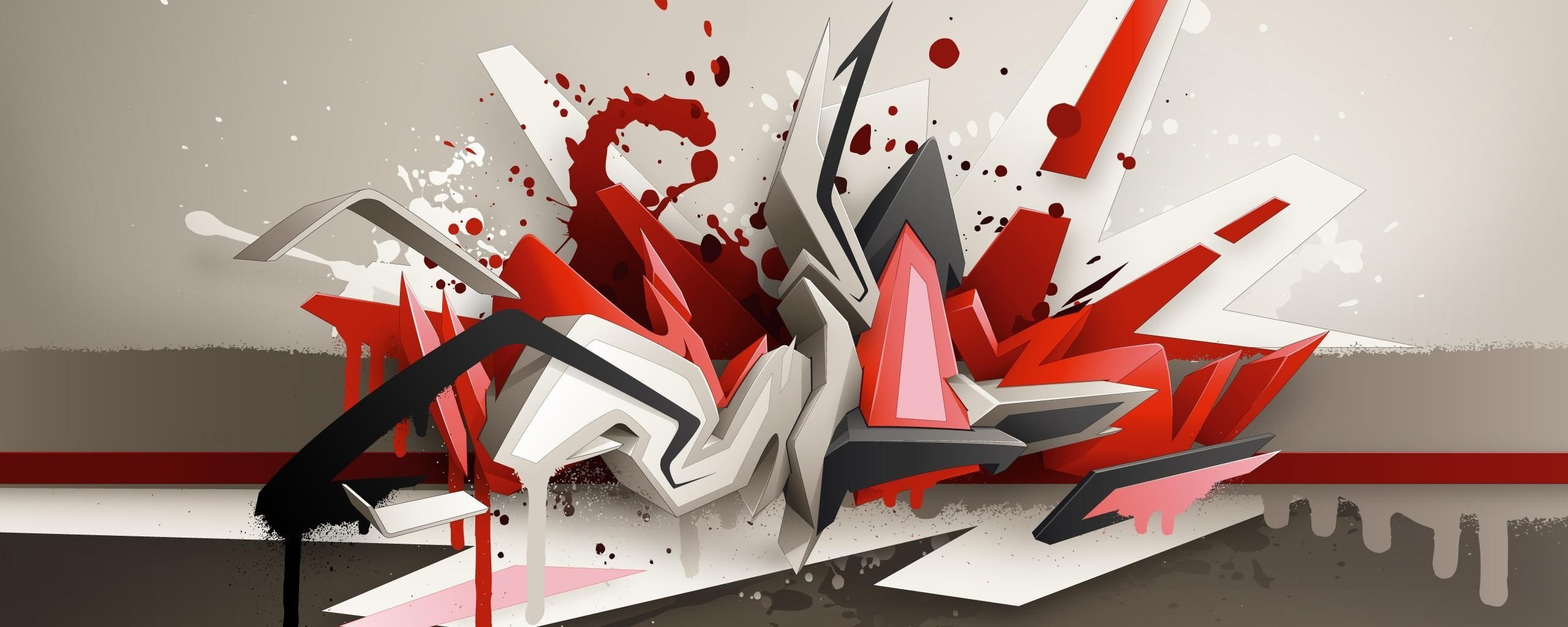 built structure, Daim, close-up, table, no people, abundance, white background, Graffiti, red, 3d, white color, paper, 2K, indoors, large group of objects, HD Wallpaper