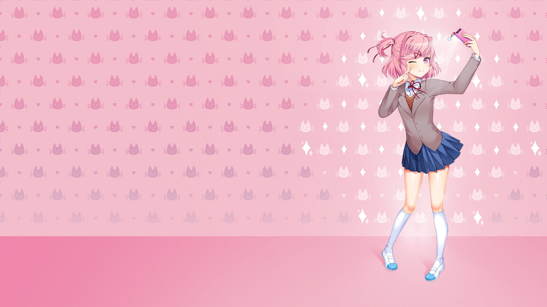 1080P, Natsuki (Doki Doki Literature Club), DDLC, Doki Doki Literature Club, HD Wallpaper