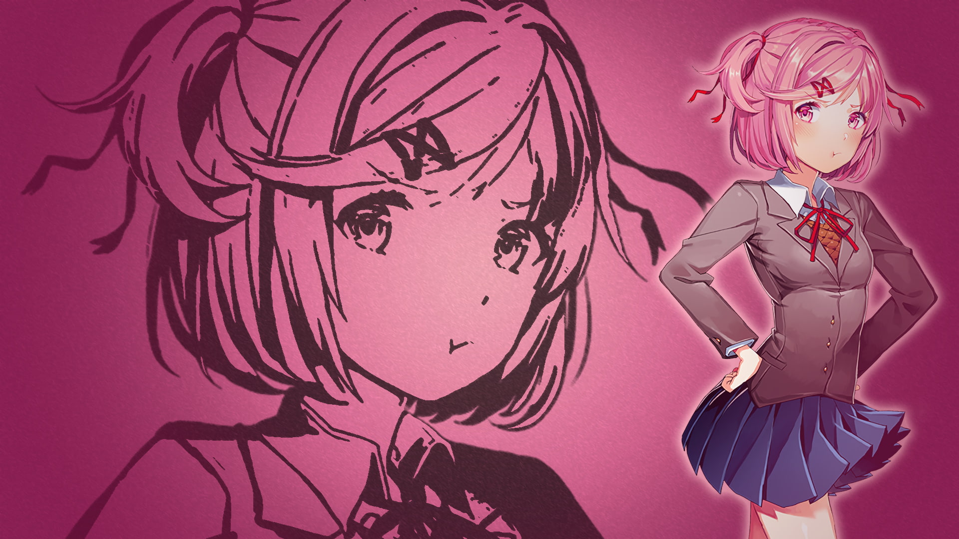 Natsuki (Doki Doki Literature Club!), Video Game, Doki Doki Literature Club!, 1080P, HD Wallpaper