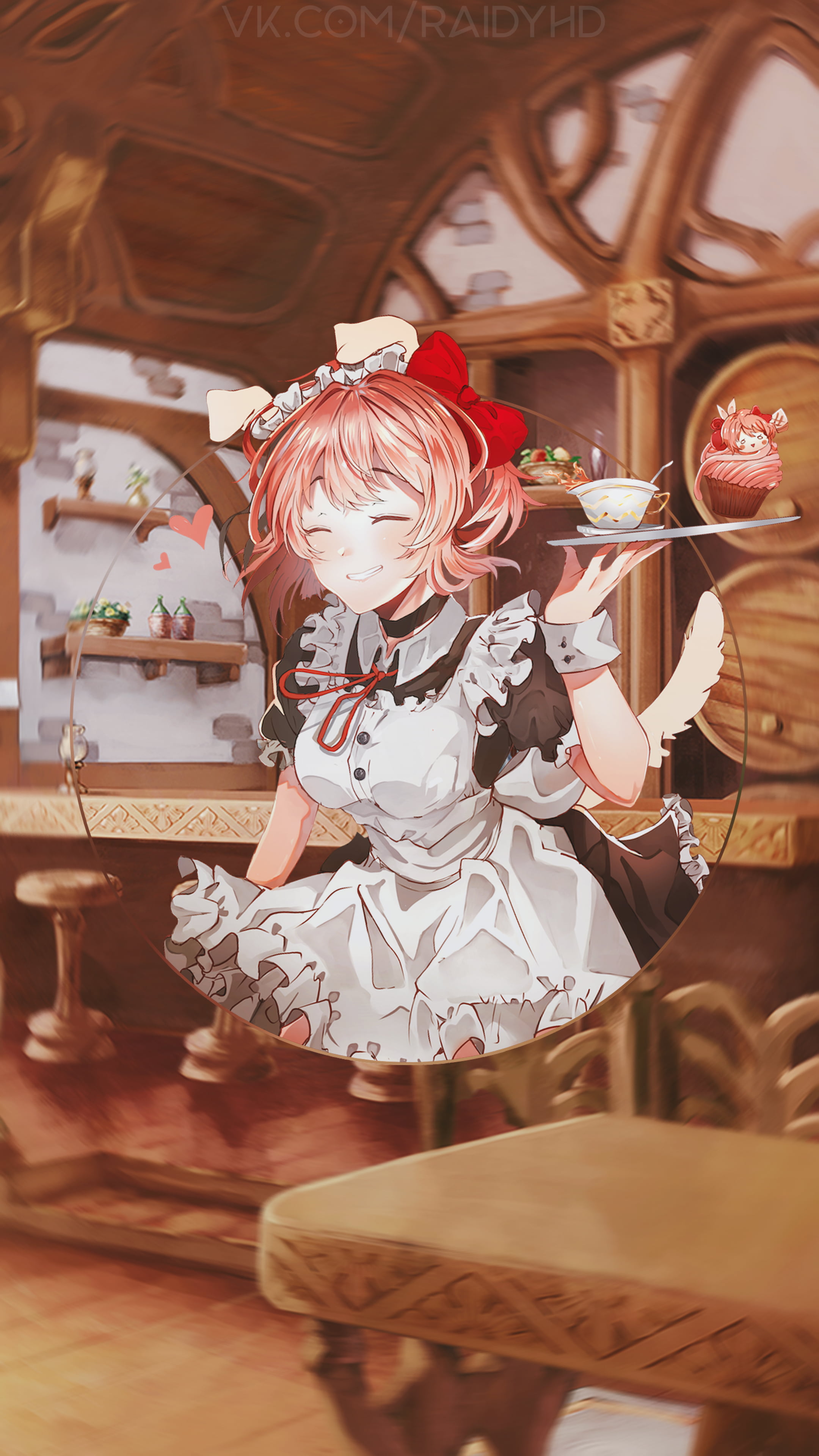 anime, Sayori (Doki Doki Literature Club), anime girls, picture-in-picture, 4K, Phone HD Wallpaper