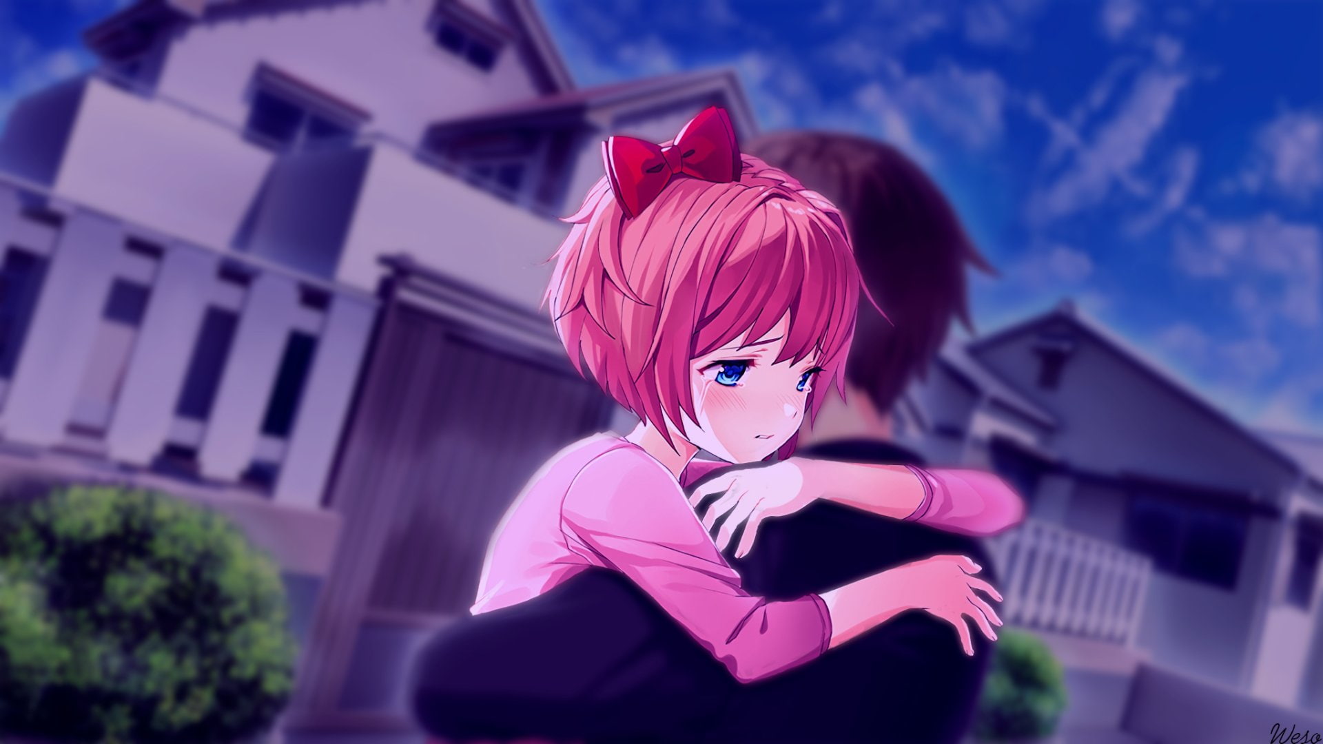 Doki Doki Literature Club!, Video Game, Sayori (Doki Doki Literature Club!), 1080P, HD Wallpaper