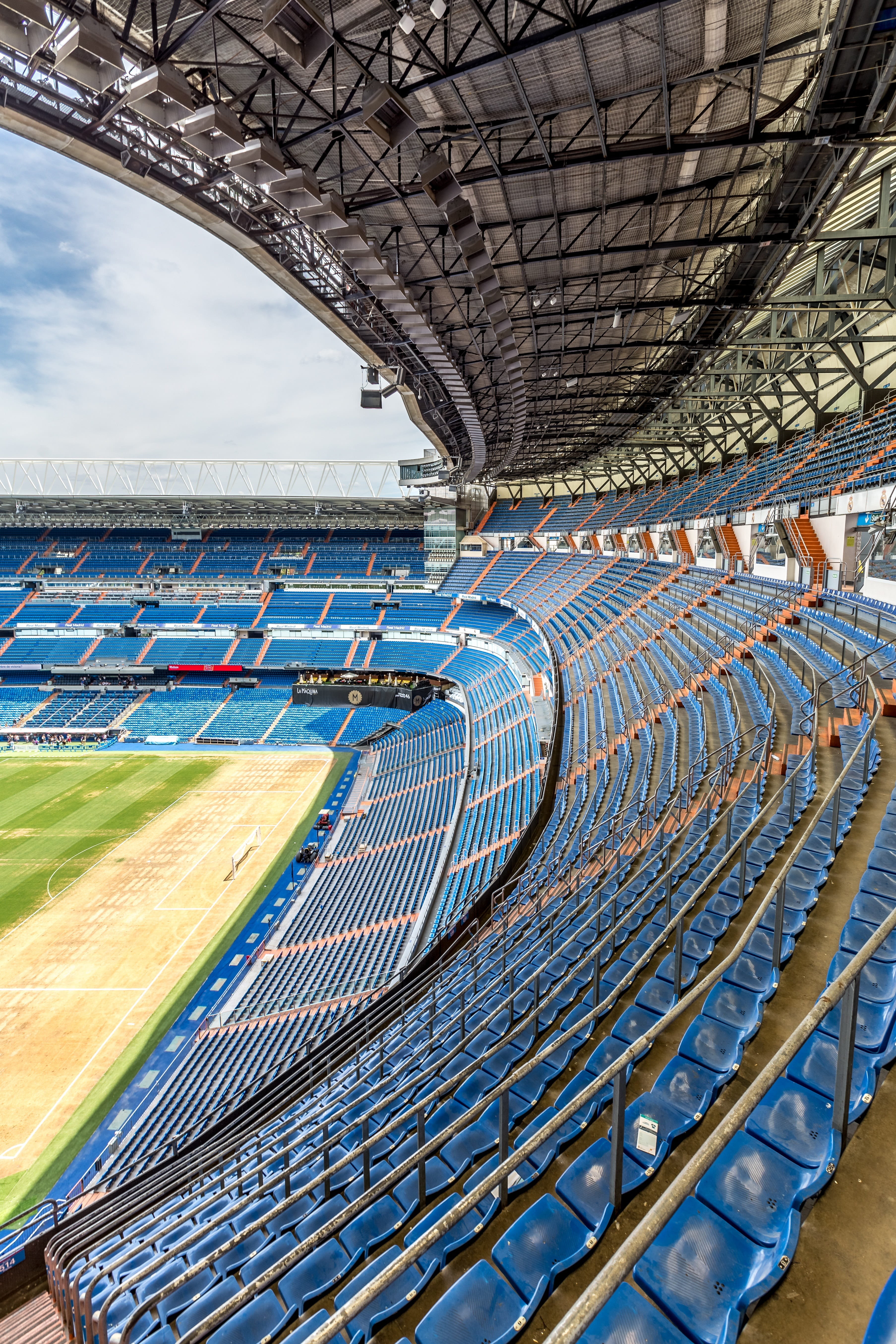 travel destinations, 5K, cloud - sky, day, stadium, no people, arts culture and entertainment, empty, outdoors, nature, railing, architecture, santiago, Phone HD Wallpaper