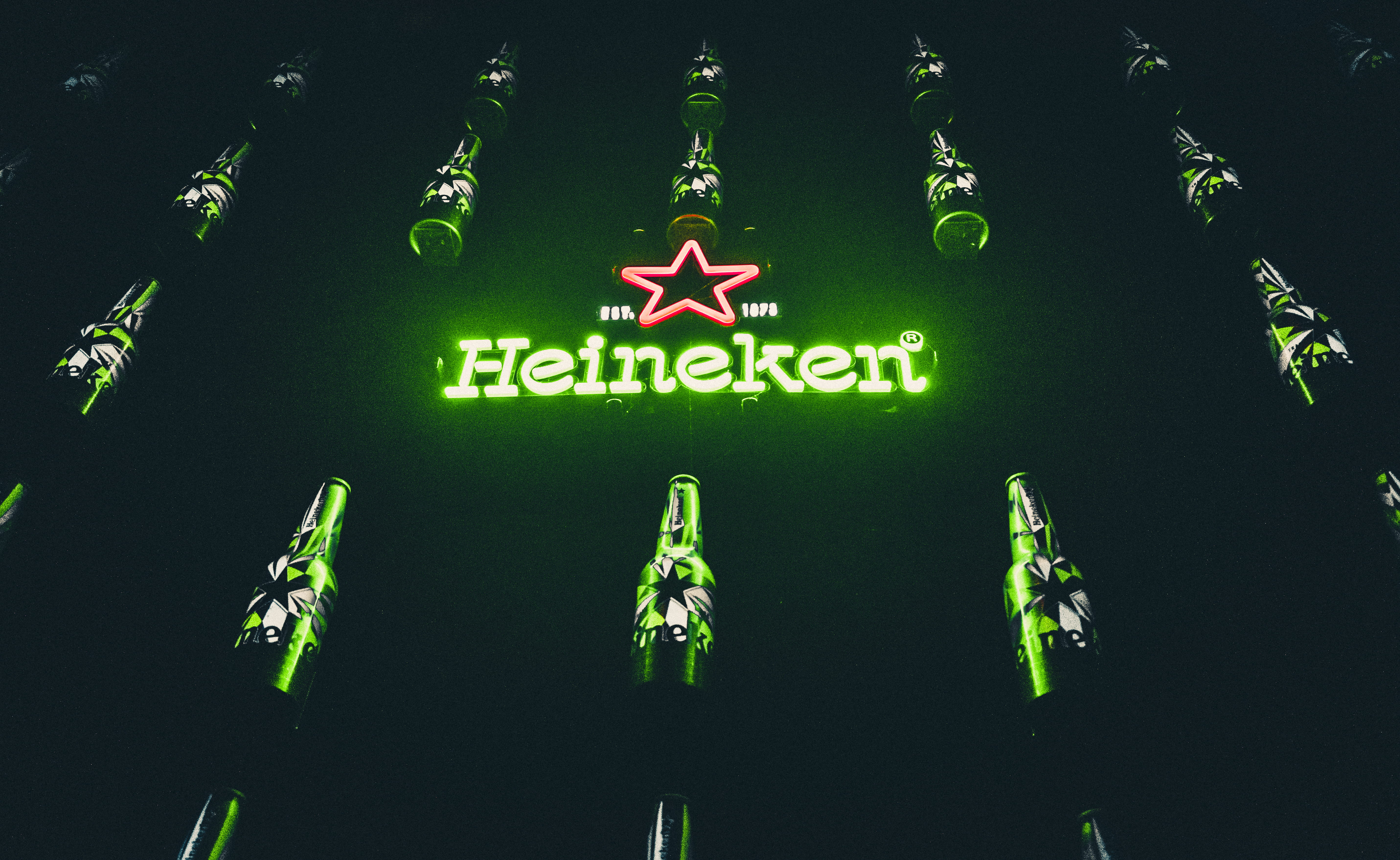 neon, beer, dark, communication, decoration, western script, illuminated, celebration, information, lighting equipment, black background, background, HD Wallpaper