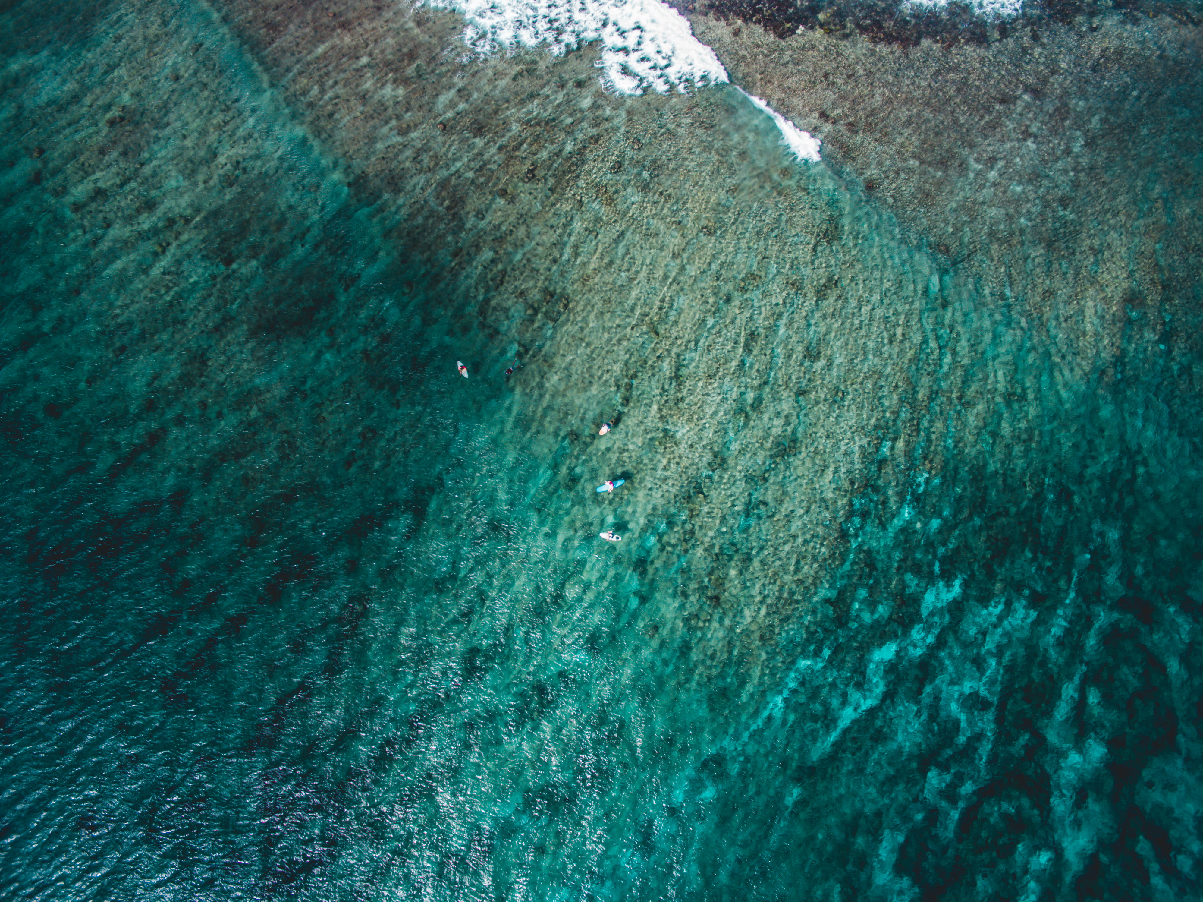 tranquility, surf, sea, view, turquoise colored, blue, ocean, waterfront, underwater, water, aerial, scenics - nature, boat, nature, land, rock - object, HD Wallpaper