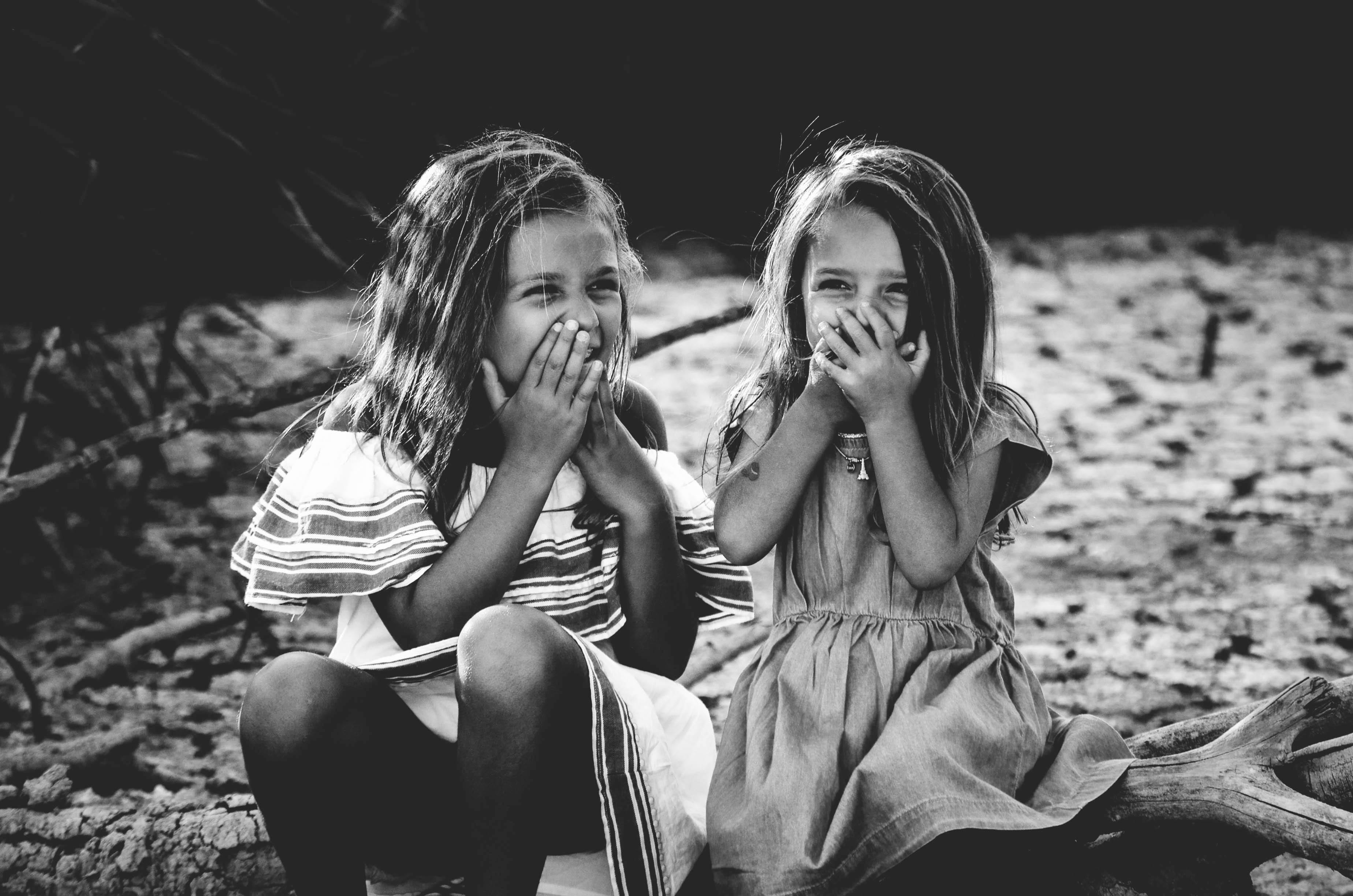 child, glee, real people, sister, laugh, leisure activity, funny, 2K, have fun, nature, casual clothing, sitting, sibling, s, family, two, friend, females, HD Wallpaper