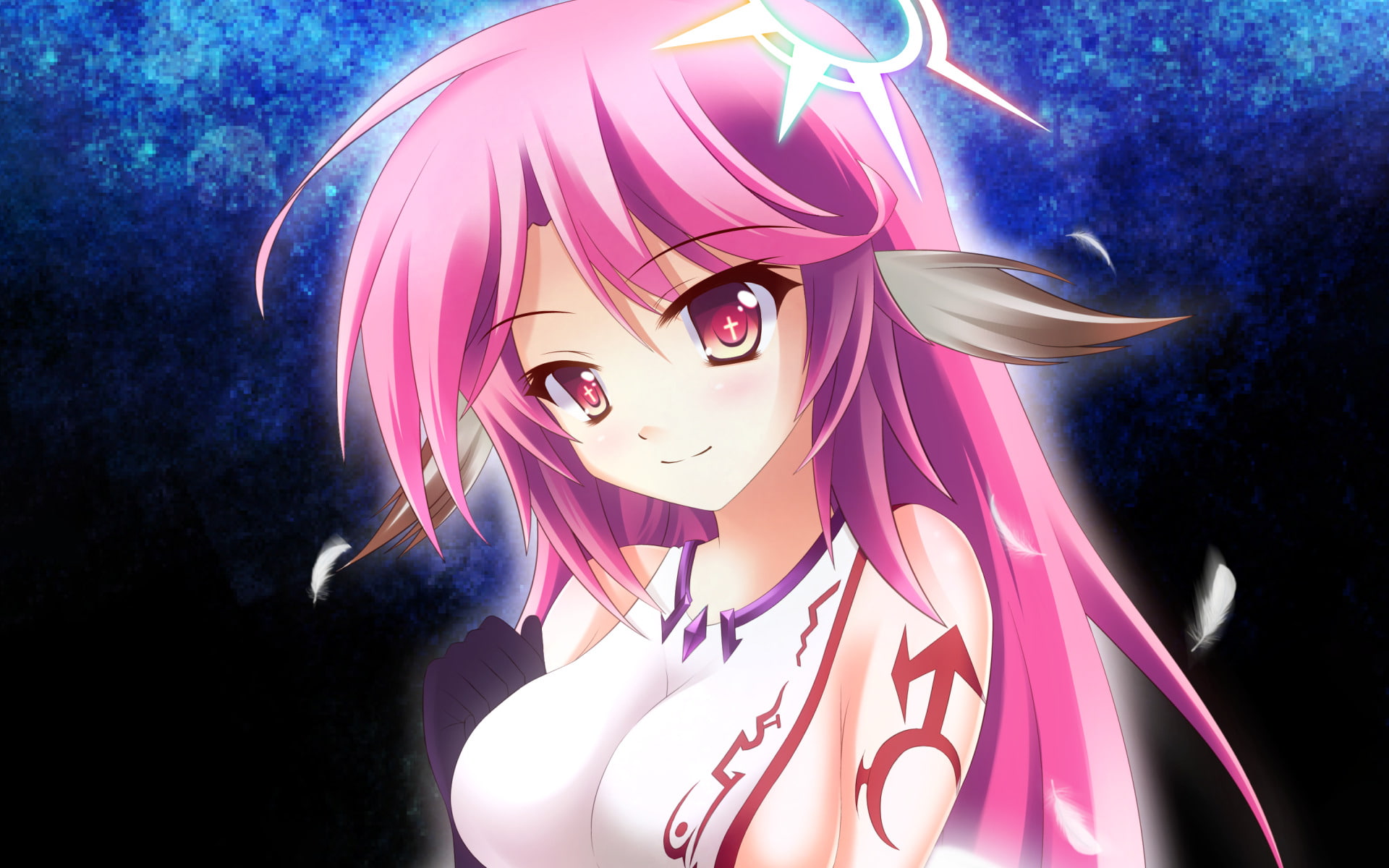 studio shot, young adult, No Game No Life, human face, beauty, human body part, fashion, illuminated, women, portrait, Anime, night, adult, purple, pink color, HD Wallpaper