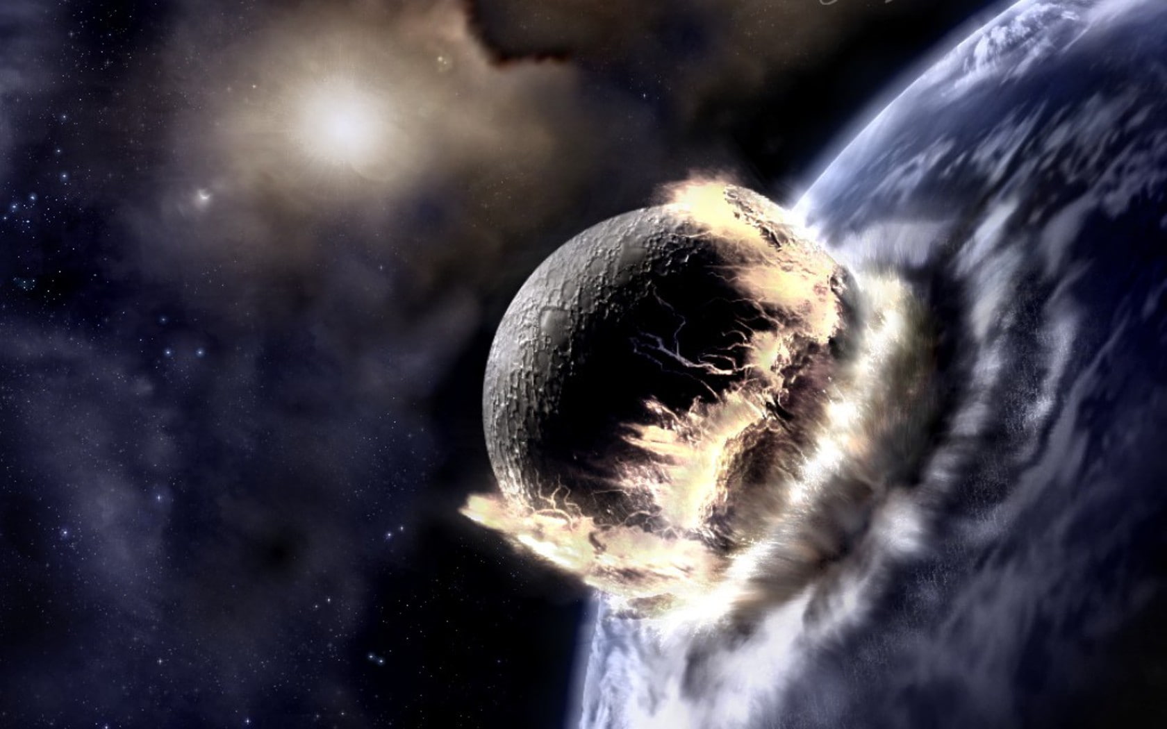 night, planet - space, scenics - nature, low angle view, photo manipulation, astronomy, space exploration, space and astronomy, orbiting, beauty in nature, HD Wallpaper