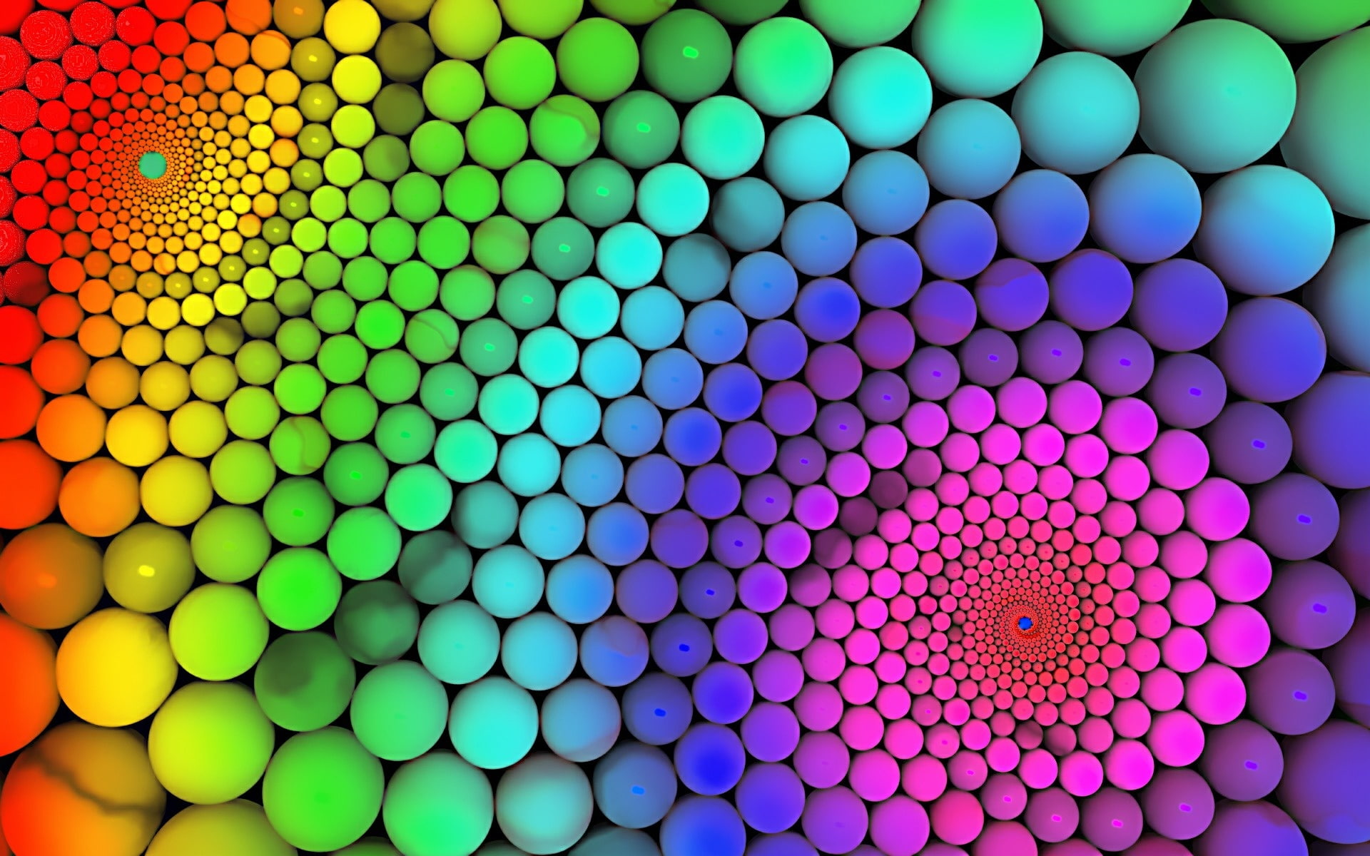 Colors, Rainbow, Ball, balls, 1080P, HD Wallpaper