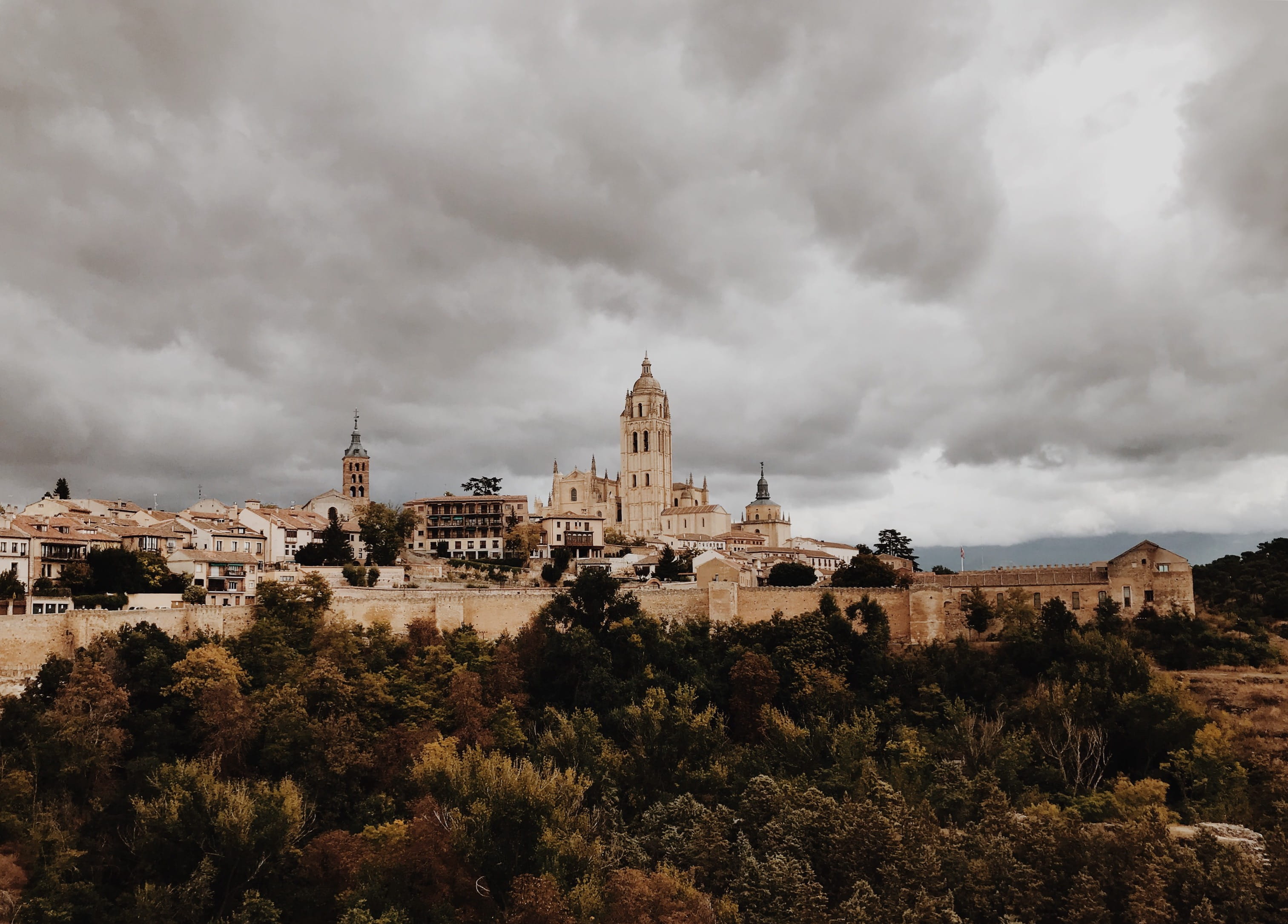 no people, clouds, ominous, nature, landmark, hill, tourism, church, 2K, built structure, concrete, near, history, the past, religion, building exterior, HD Wallpaper
