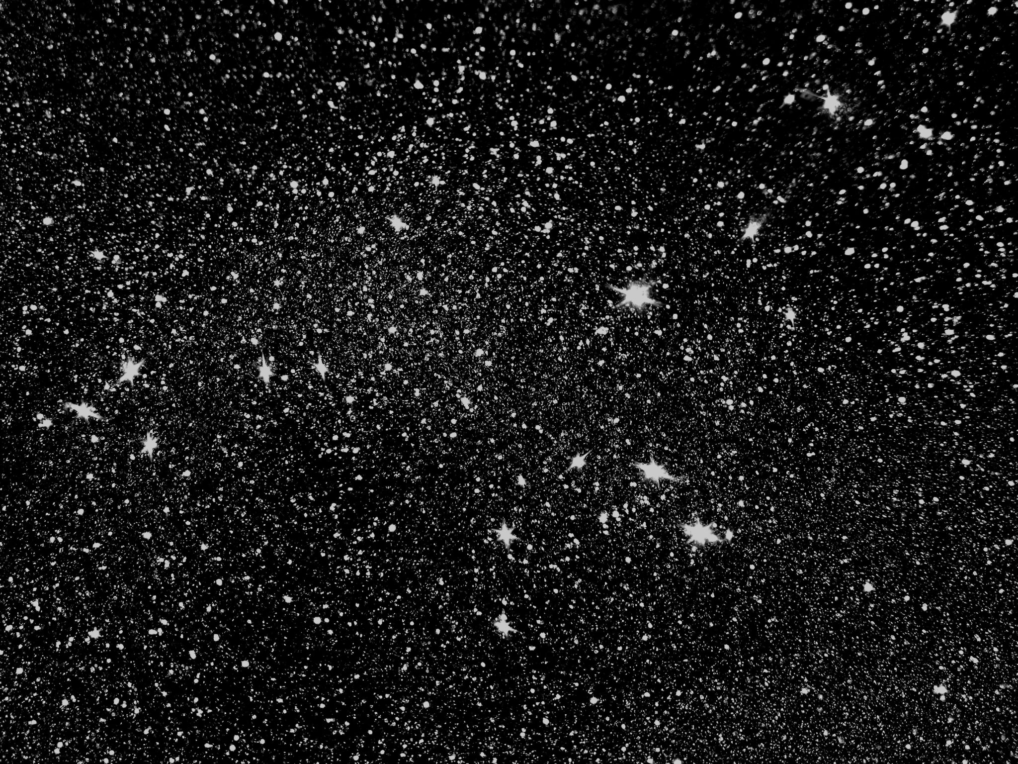 winter, no people, nature, glitter images for desktop background, space, black background, snow, star, night, snowing, dark, black color, textured, star field, HD Wallpaper