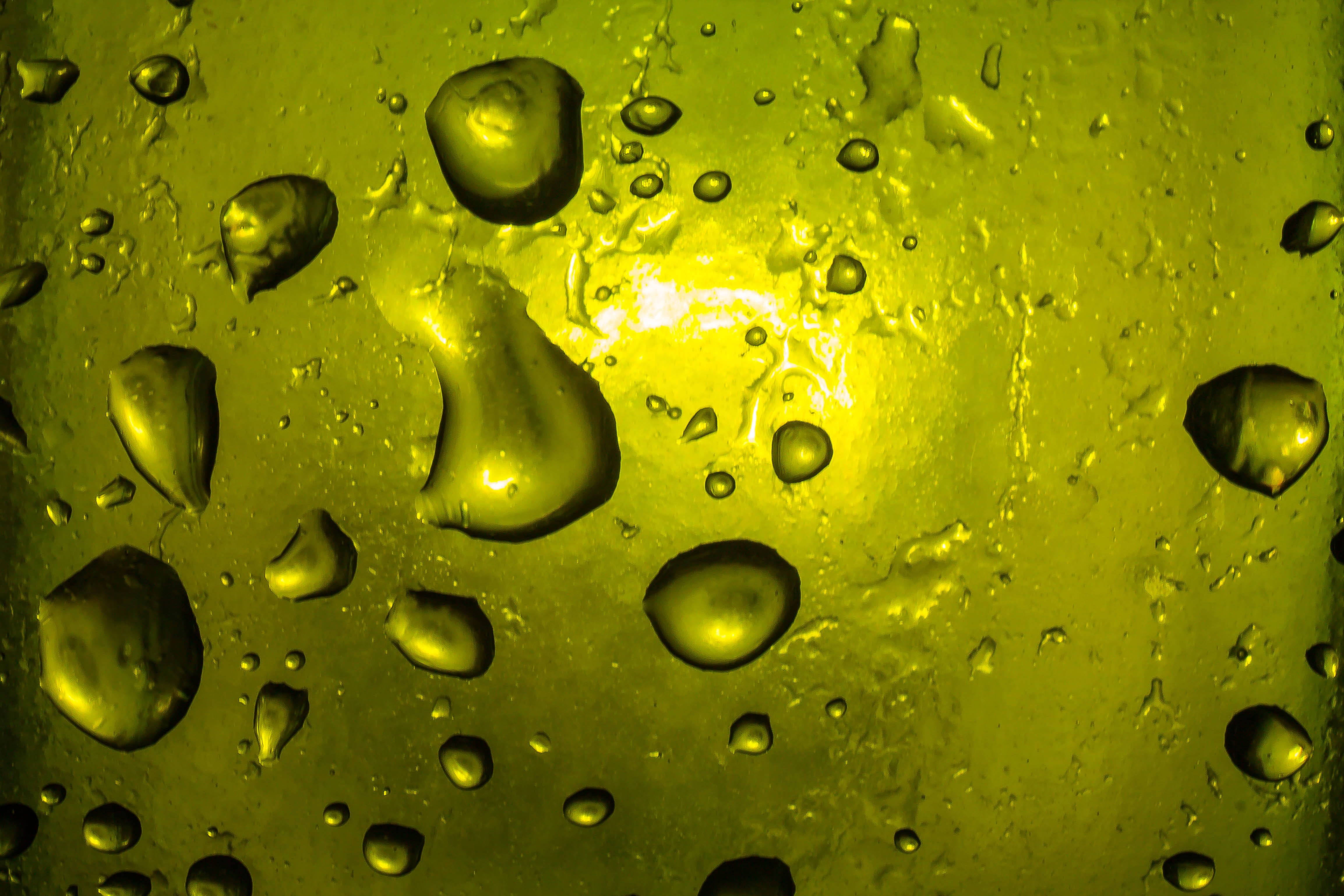 circle, clearance, backgrounds, glitter, textured effect, no people, desktop, Hotspot, yellow, raindrop, Macro, rain, Light, glass - material, nature, background, HD Wallpaper
