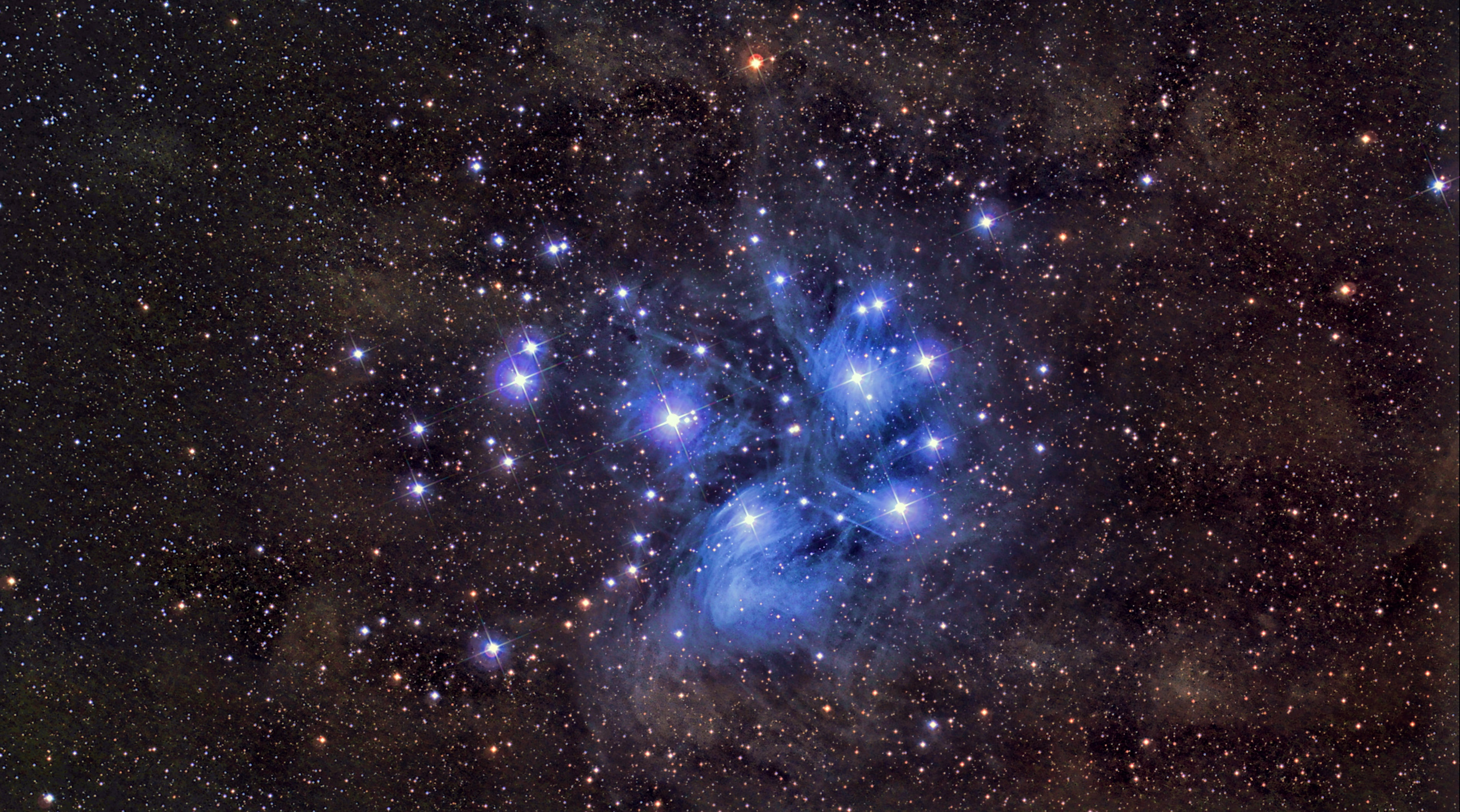 majestic, blue, night, globular star cluster, nature, graphics, bright, star - space, stars, purple, outdoors, constellation, glowing, space, milky way, HD Wallpaper