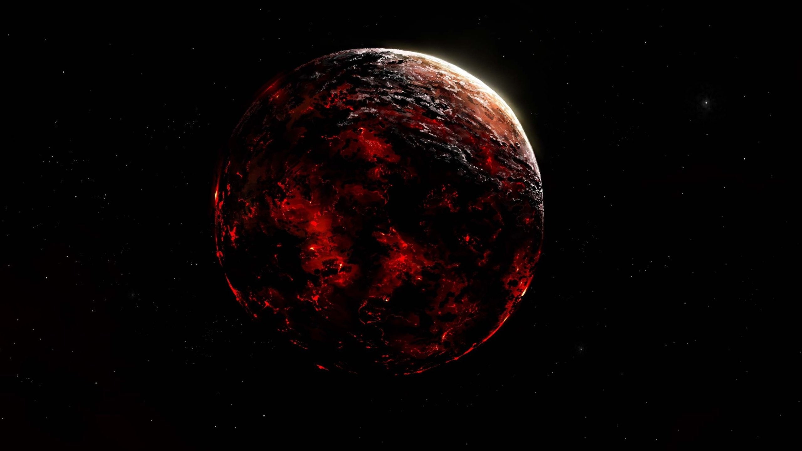 2K, red, sun, space, giant, planet, HD Wallpaper