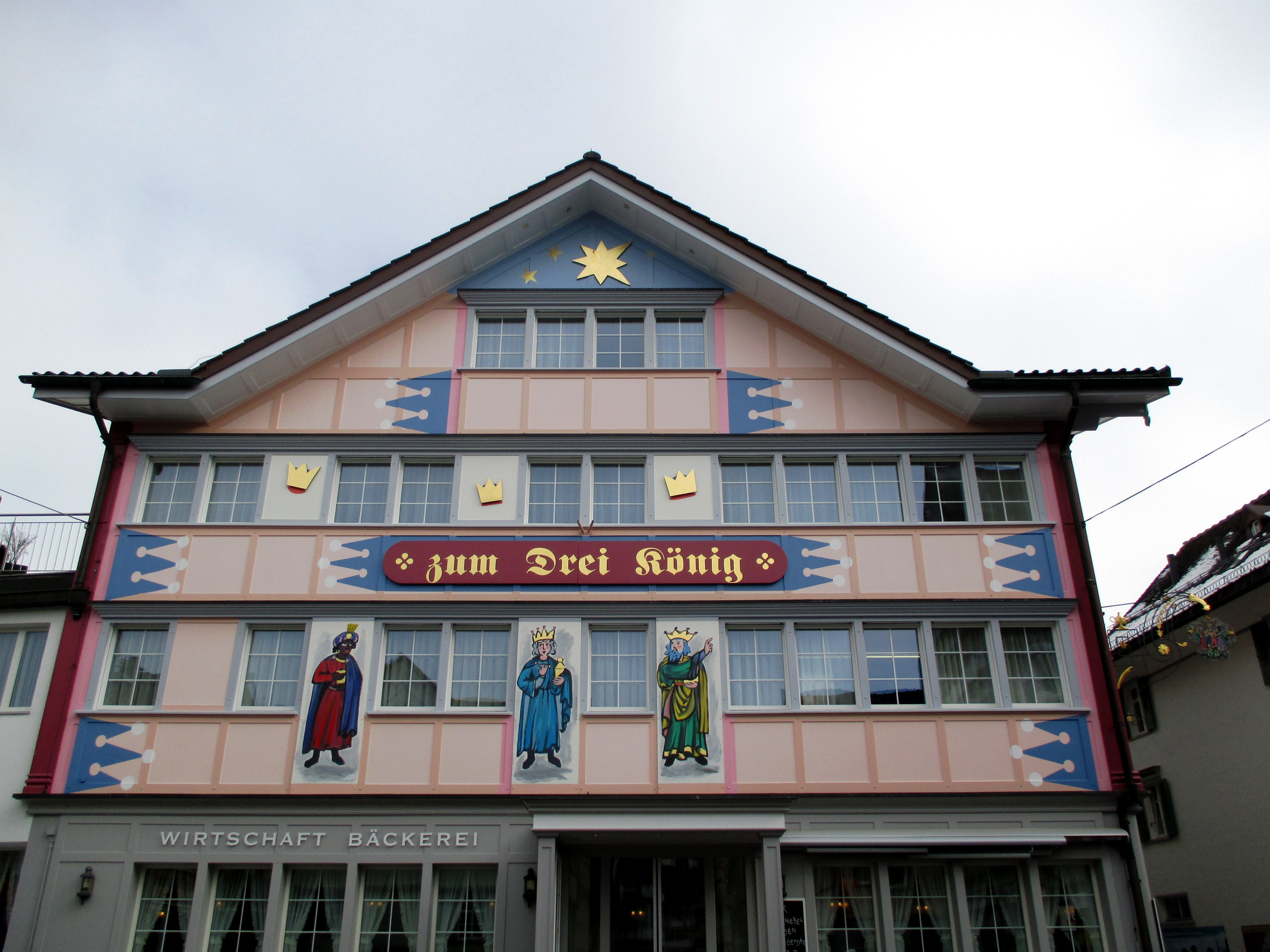 western script, appenzell, switzerland, built structure, multi colored, sign, low angle view, window, capital, non-western script, building, 4K, mural, HD Wallpaper
