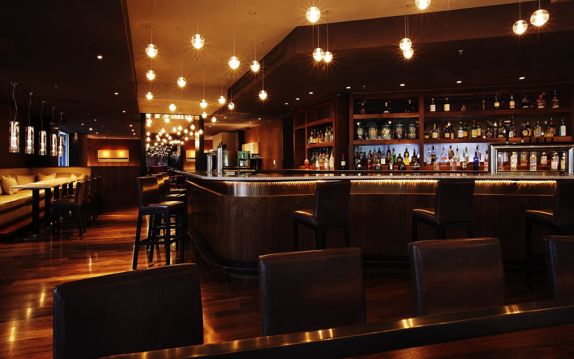 style, bar, tables, design, 1080P, interiors, chairs, reception, HD Wallpaper