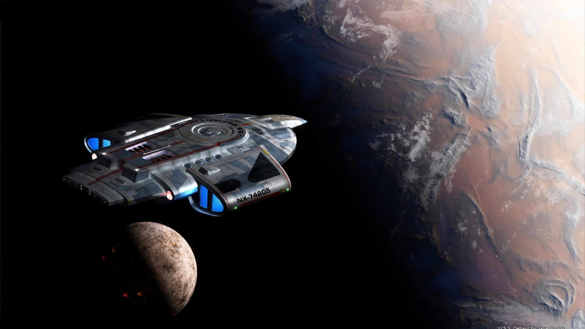 black background, science, adult, transportation, technology, weapon, indoors, military, robot, 1080P, gun, star trek deep space nine, social issues, close-up, HD Wallpaper