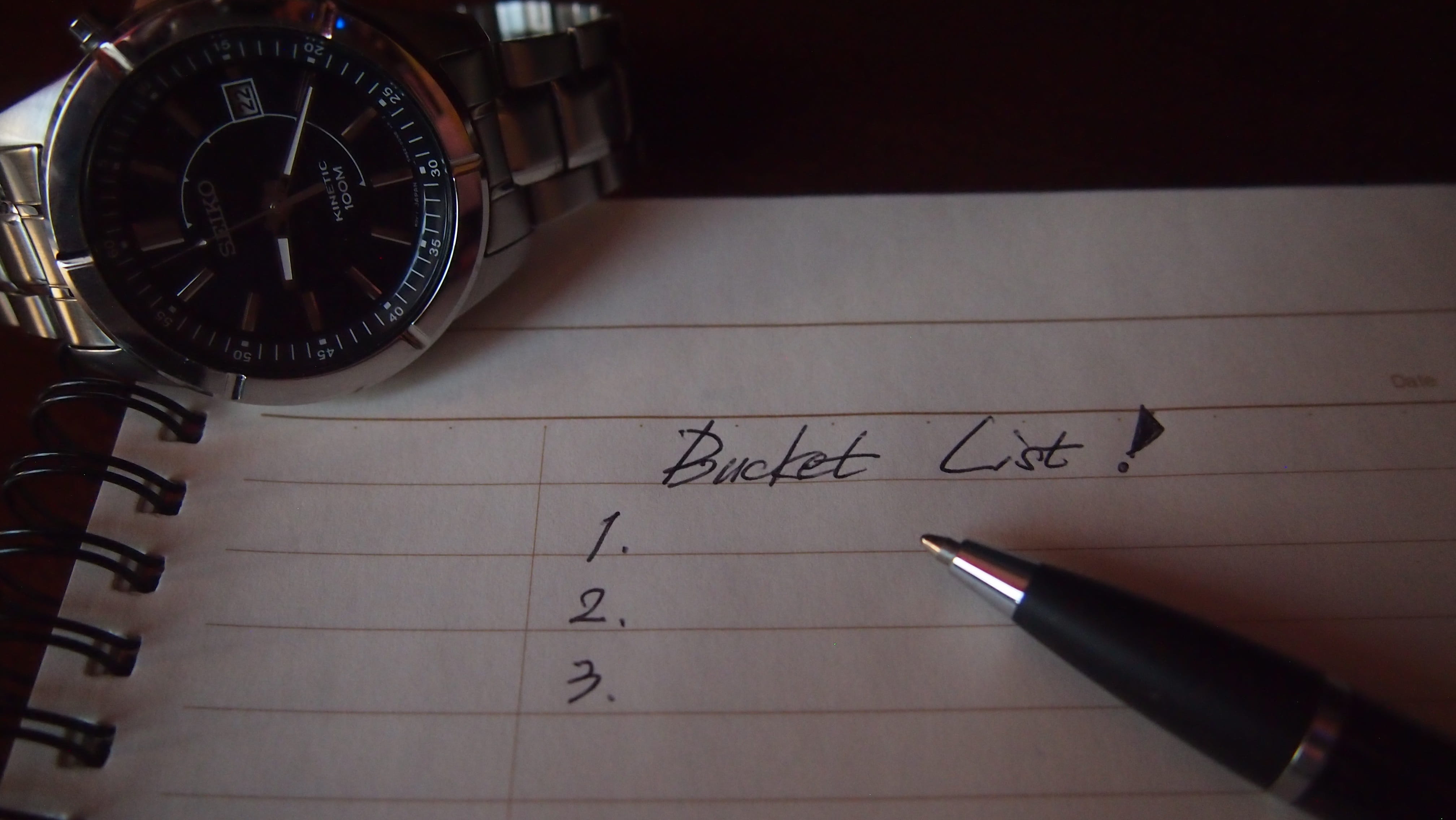 book, 4K, publication, notes, no people, list, time, indoors, the bucket list, writing instrument, western script, communication, fountain pen, table, HD Wallpaper