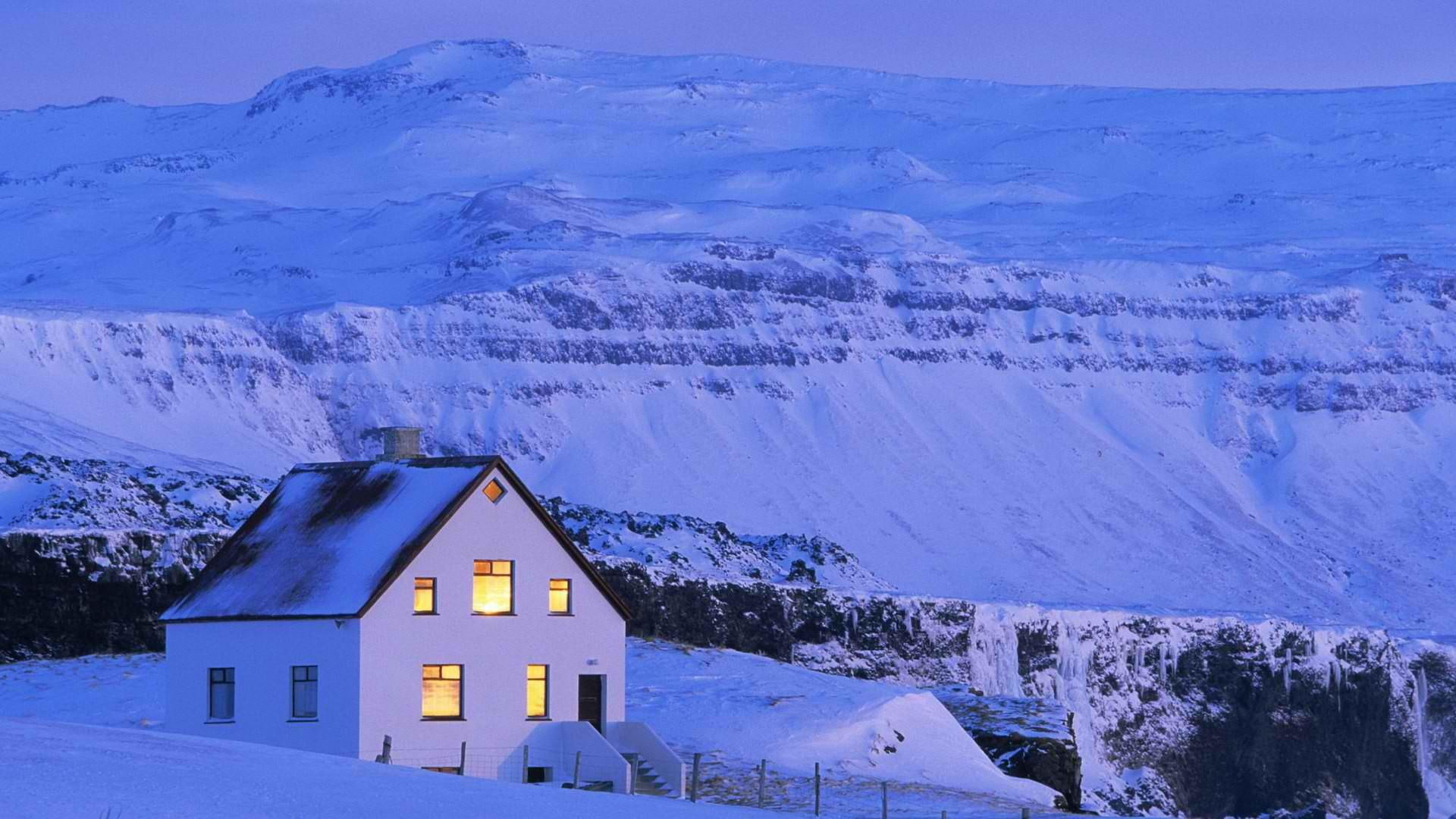 home, landscapes, 1080P, iceland, gallery, snow, mountains, HD Wallpaper