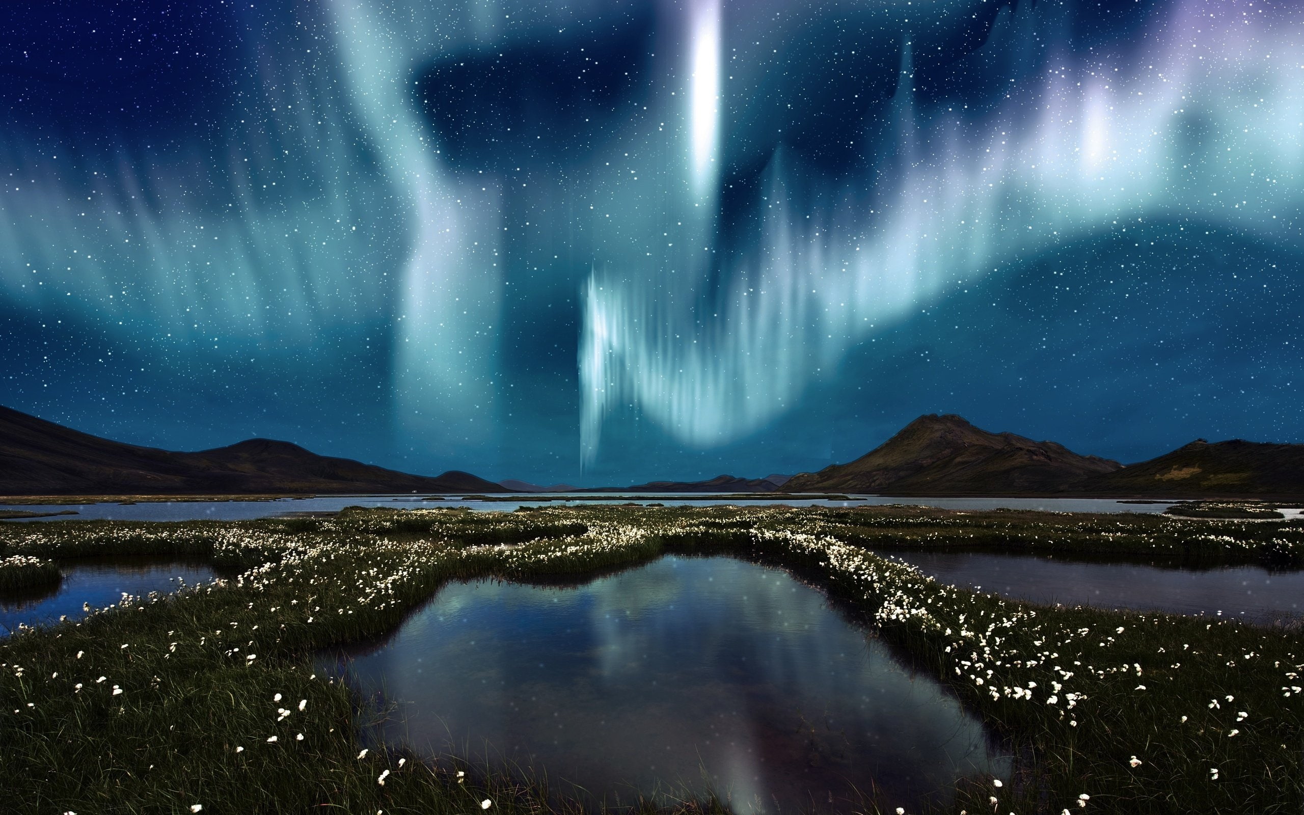 aurora, naturalezal, boreai, artico, 2K, HD Wallpaper