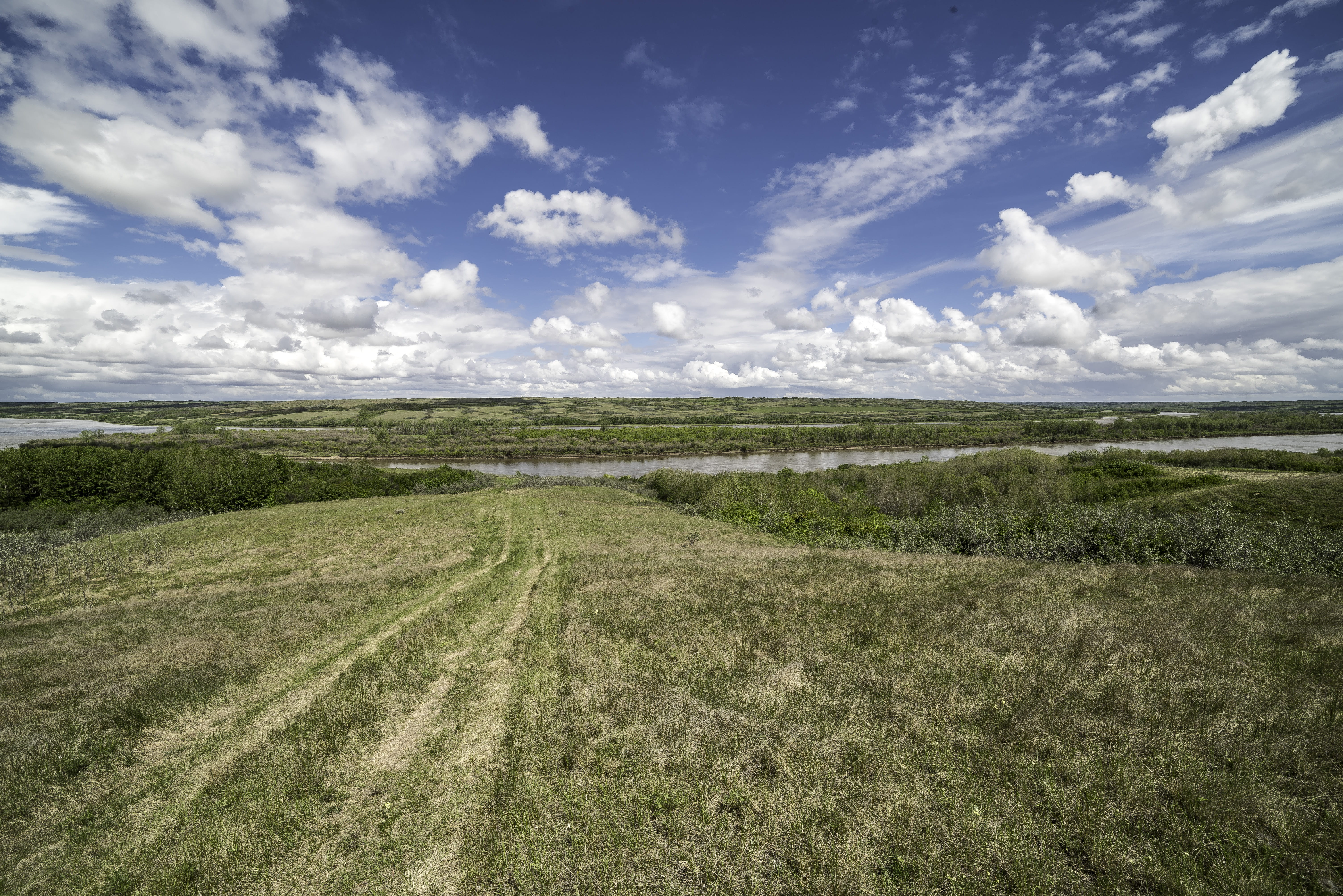 public domain, rural Scene, cloudscape, landscapes, tranquil scene, summer, horizon, non-Urban Scene, horizon Over Land, no People, blue, scenics - nature, HD Wallpaper