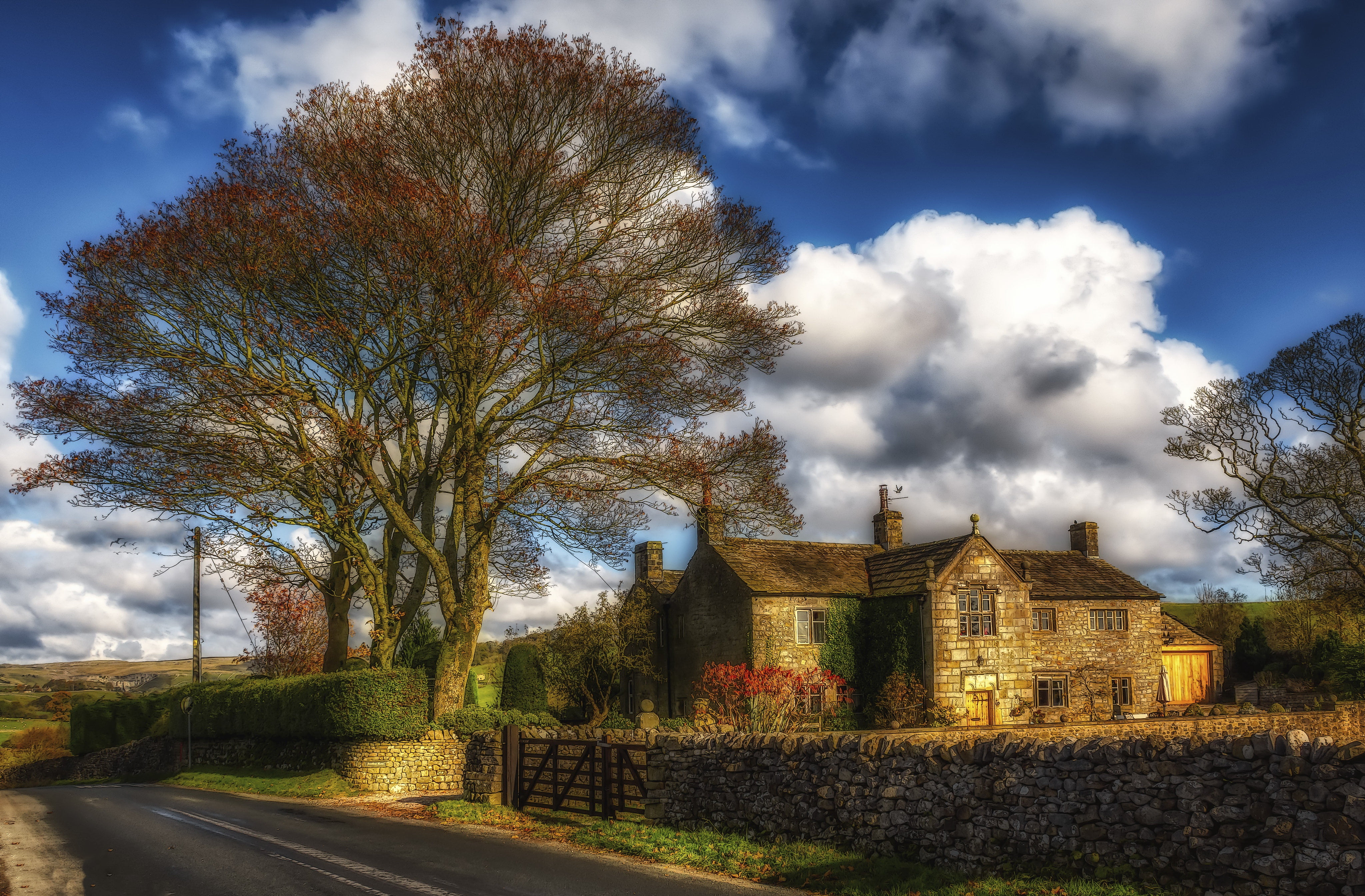 England, Craven District, 4K, Hetton, HD Wallpaper