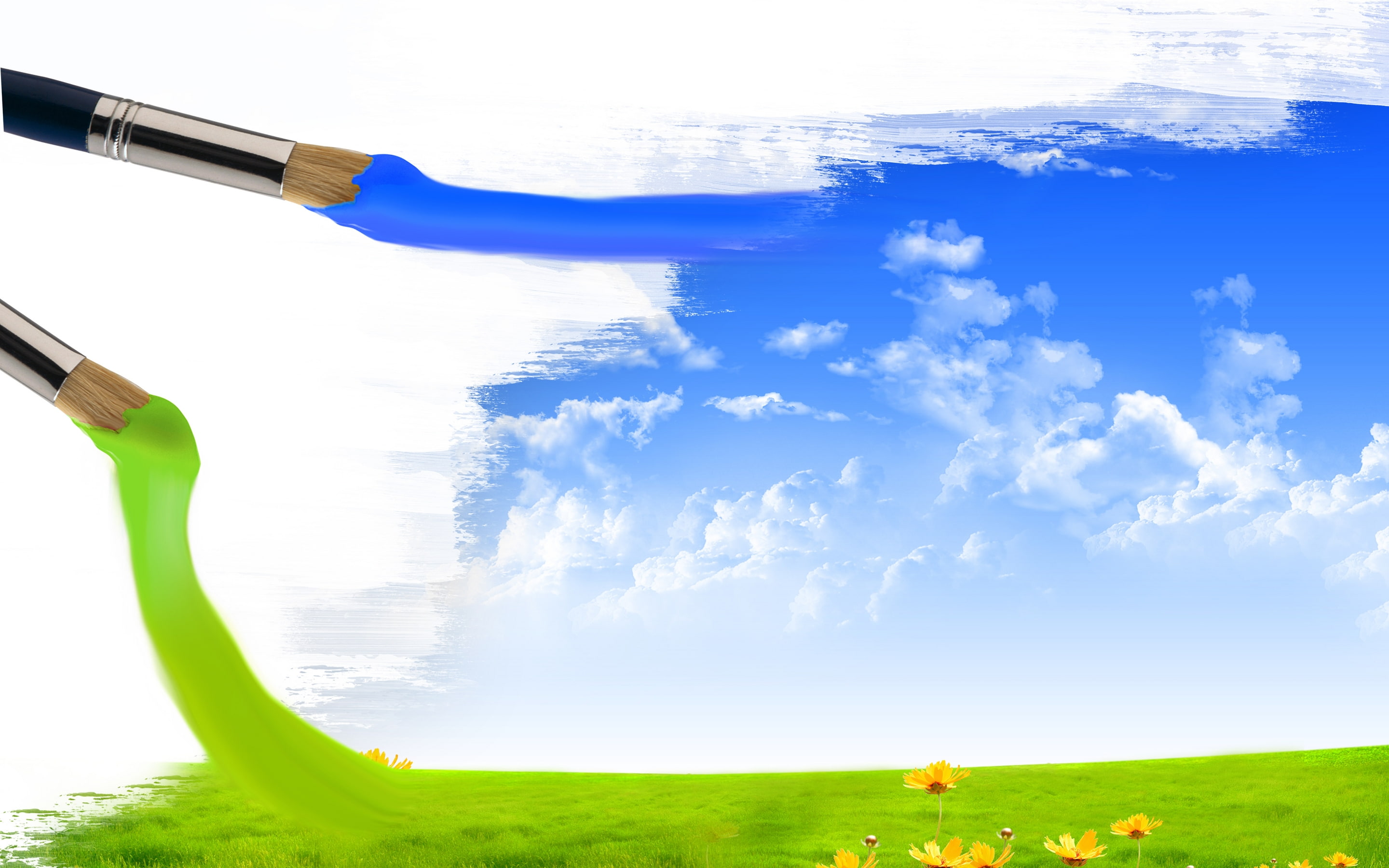 background, painting, fantasy, brush, lanscape, 2K, sky, HD Wallpaper