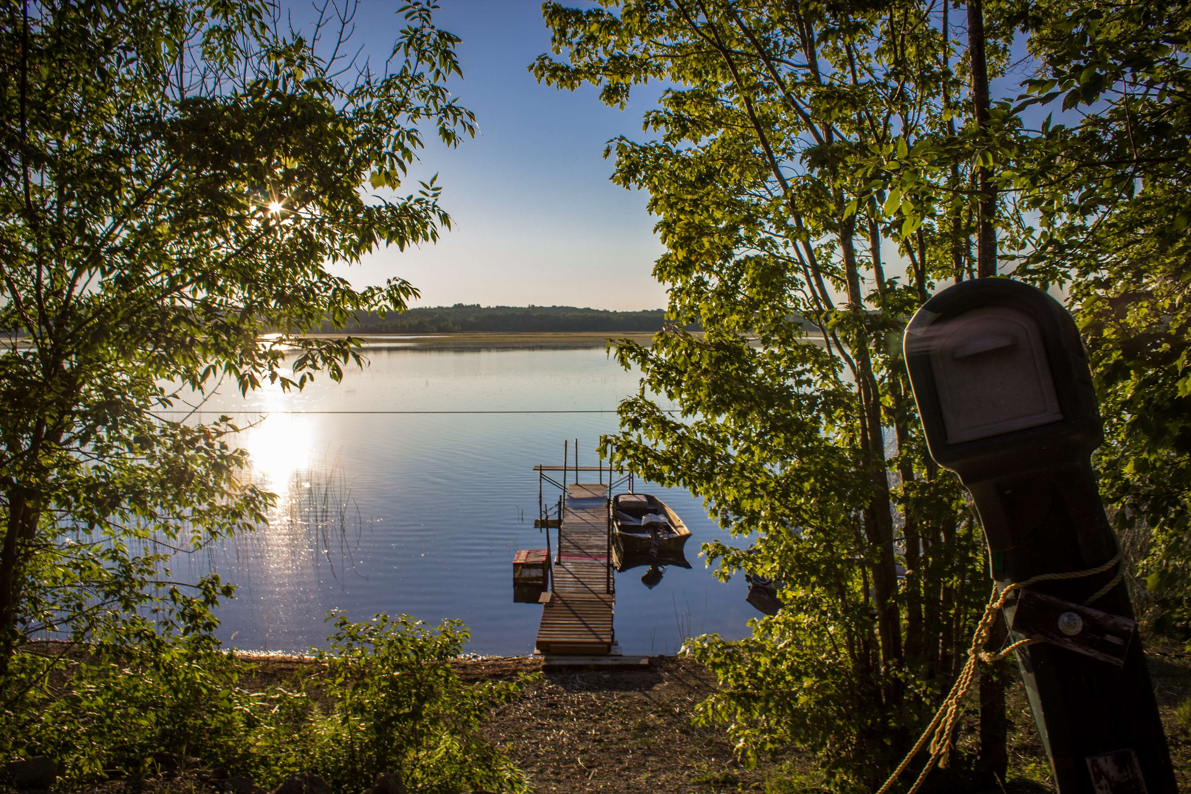 bruce peninsula, tranquil scene, pond, water, outdoors, on, day, dock, river, lake, tree, tranquility, nature, green color, nautical vessel, non-urban scene, HD Wallpaper