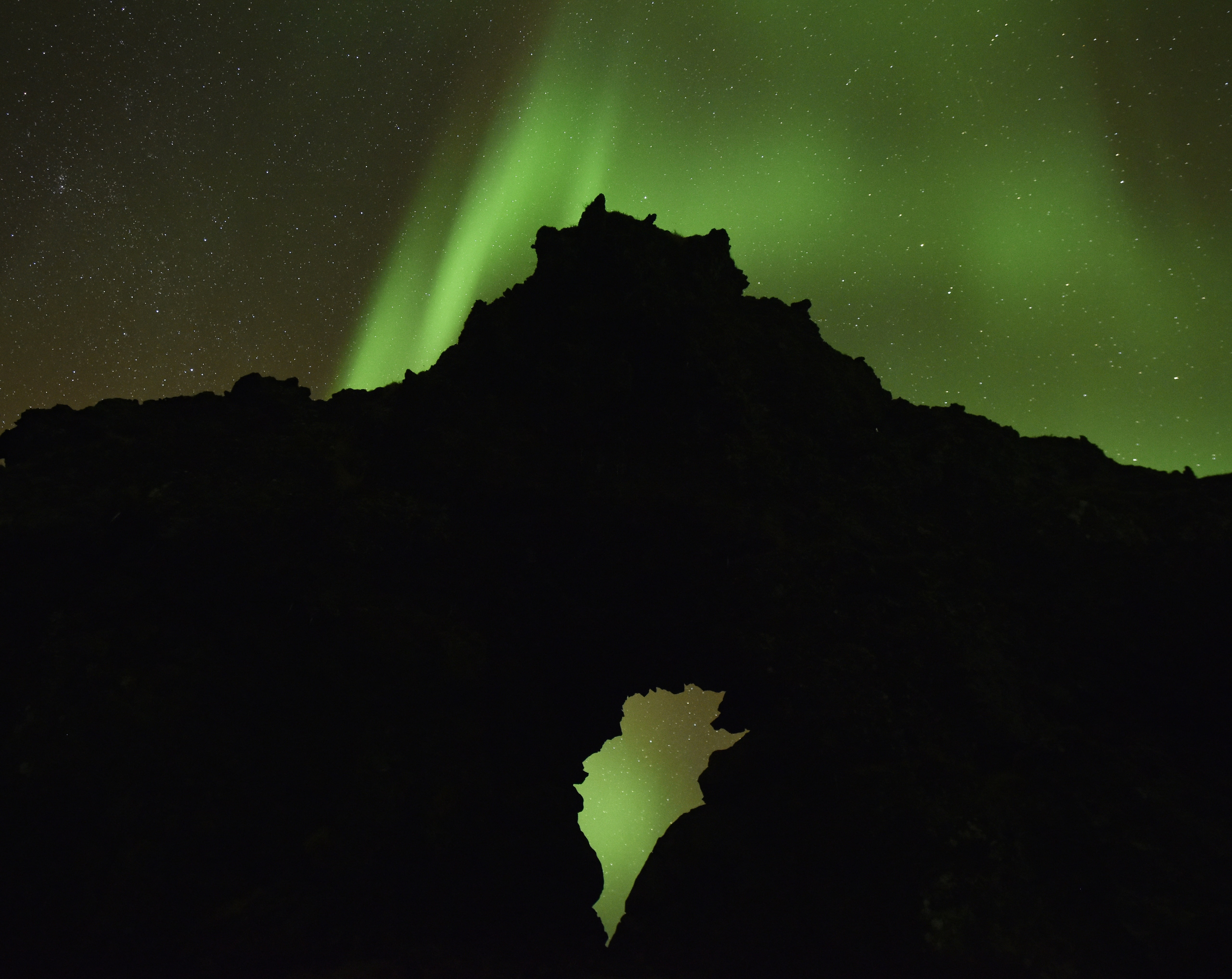 snaefellsnesoghnappadalssysla, Northern, sky, mountain, mountain peak, northernlights, astronomy, Iceland, Nature, beauty in nature, idyllic, night, Scenery, HD Wallpaper