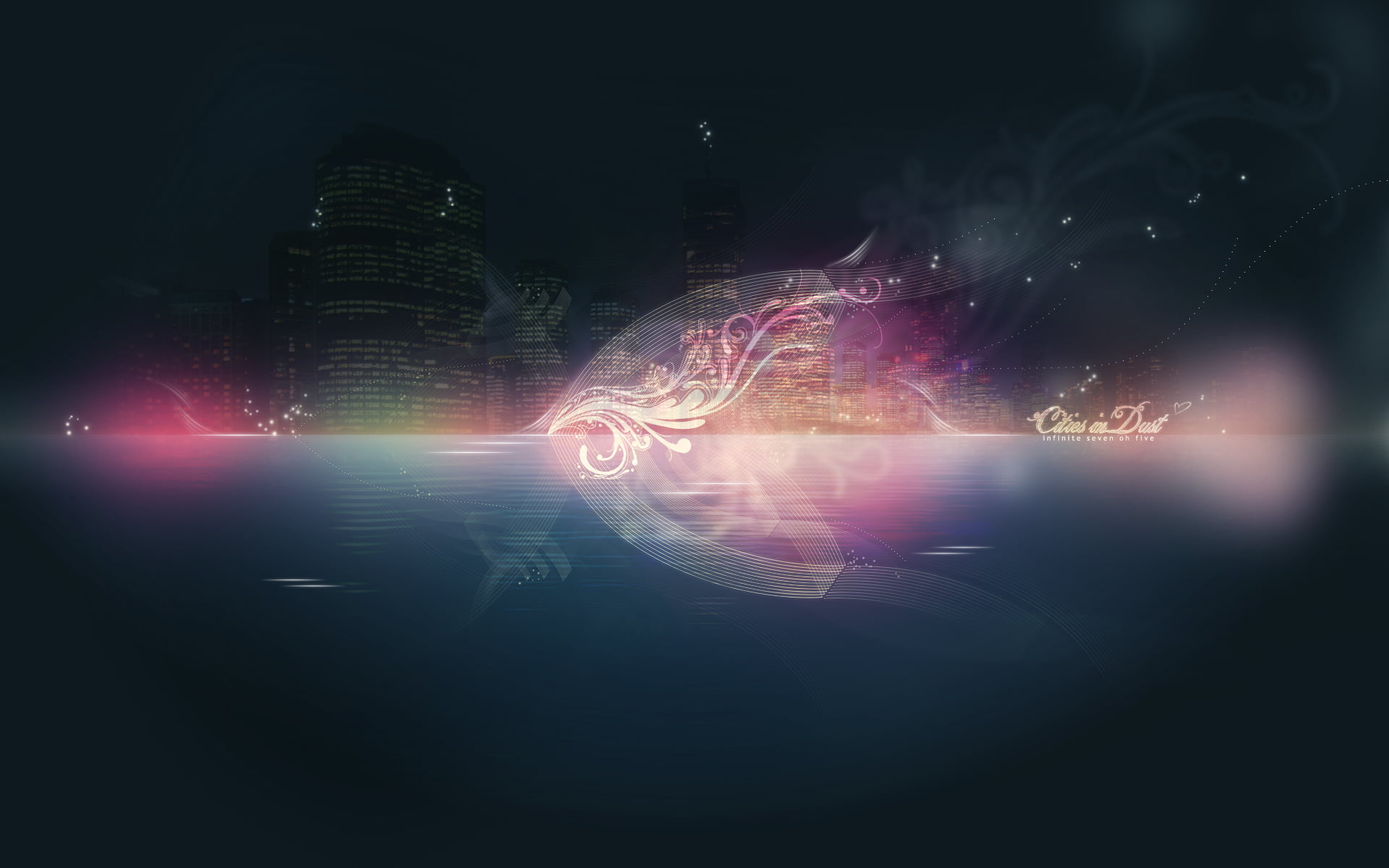 city, abstract, graphic, night, cityscape, lighting equipment, illuminated, built structure, motion, long exposure, 1080P, building exterior, walpaper, HD Wallpaper