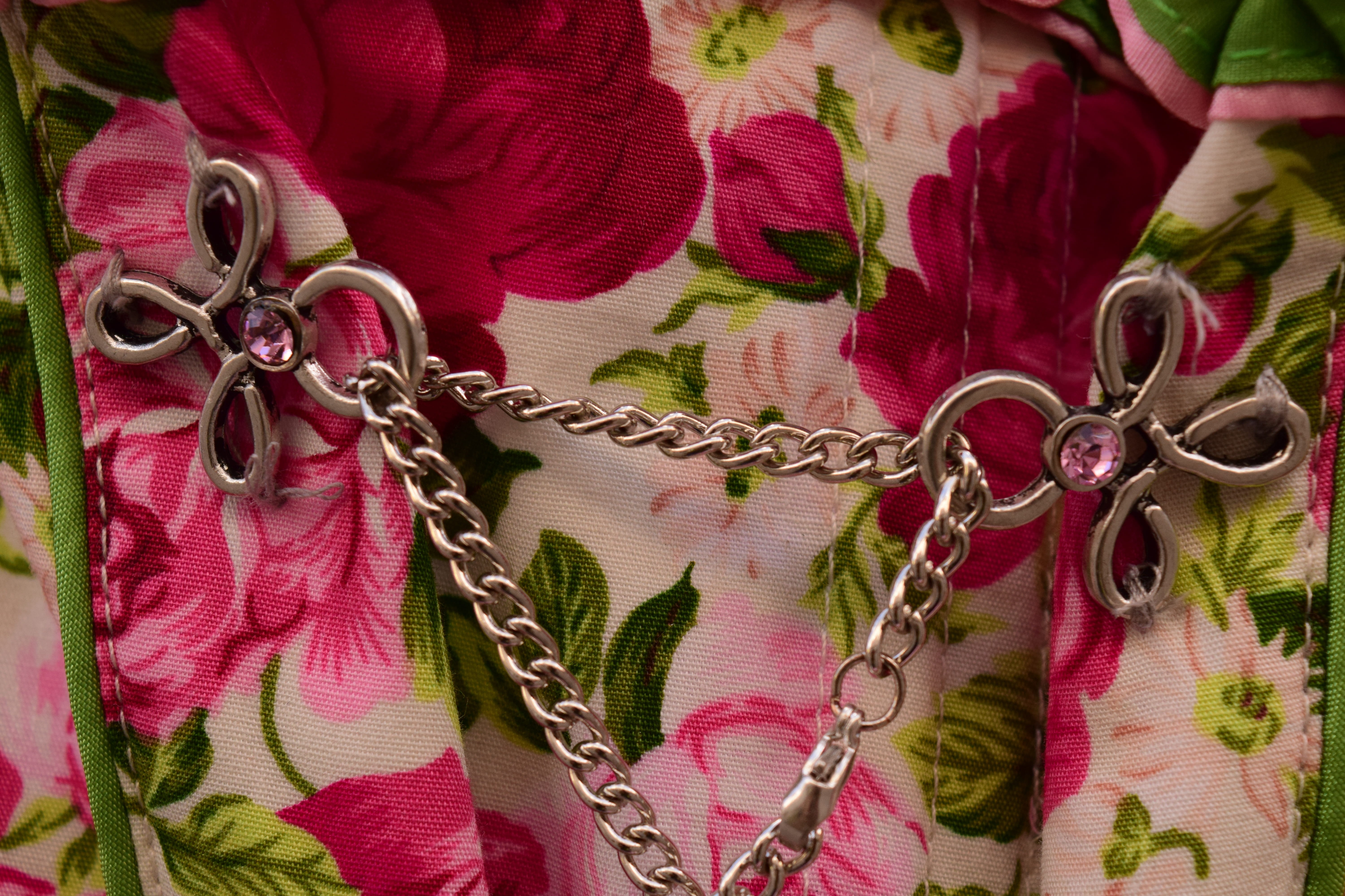 costume, hanging, close-up, textile, dirndl fabric, oktoberfest, pattern, tradition, 5K, still life, colorful, pink color, day, personal accessory, close, HD Wallpaper