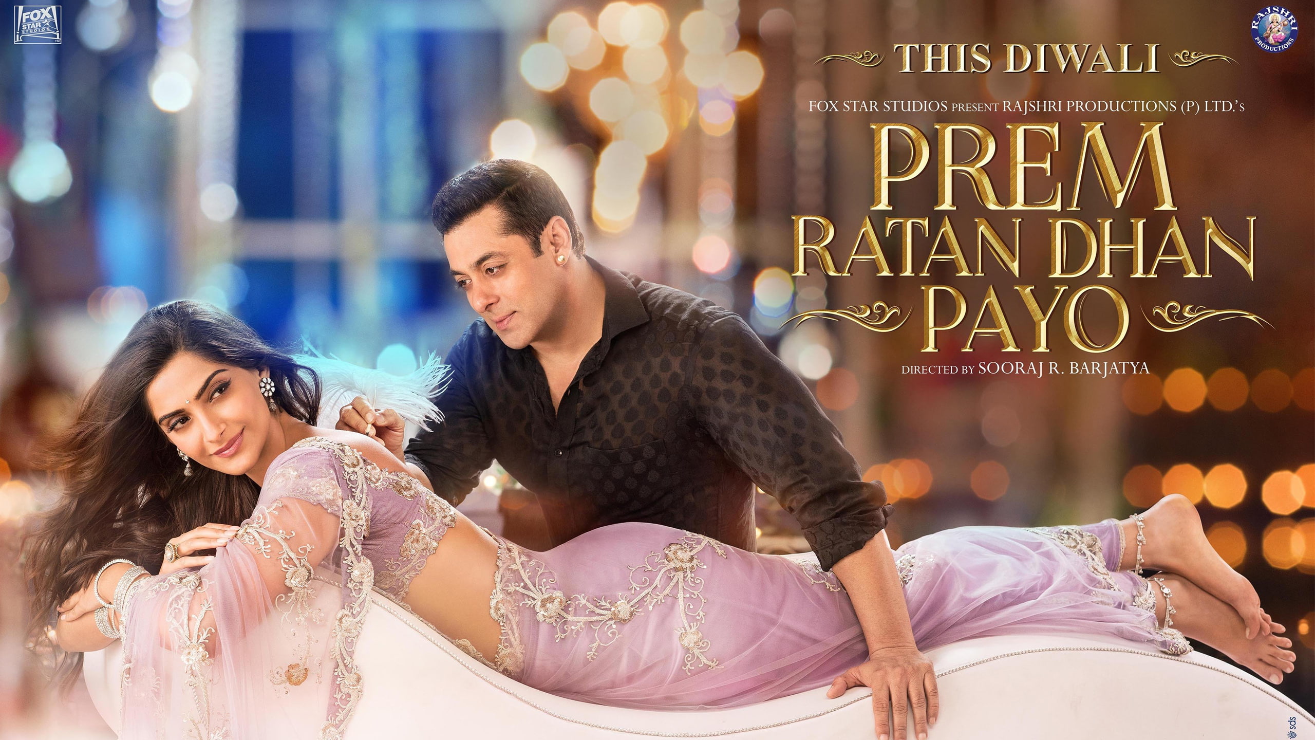 smiling, Dhan, happiness, Sonam, illuminated, Ratan, focus on foreground, togetherness, Prem, Payo, 2K, women, Salman, couple - relationship, females, HD Wallpaper