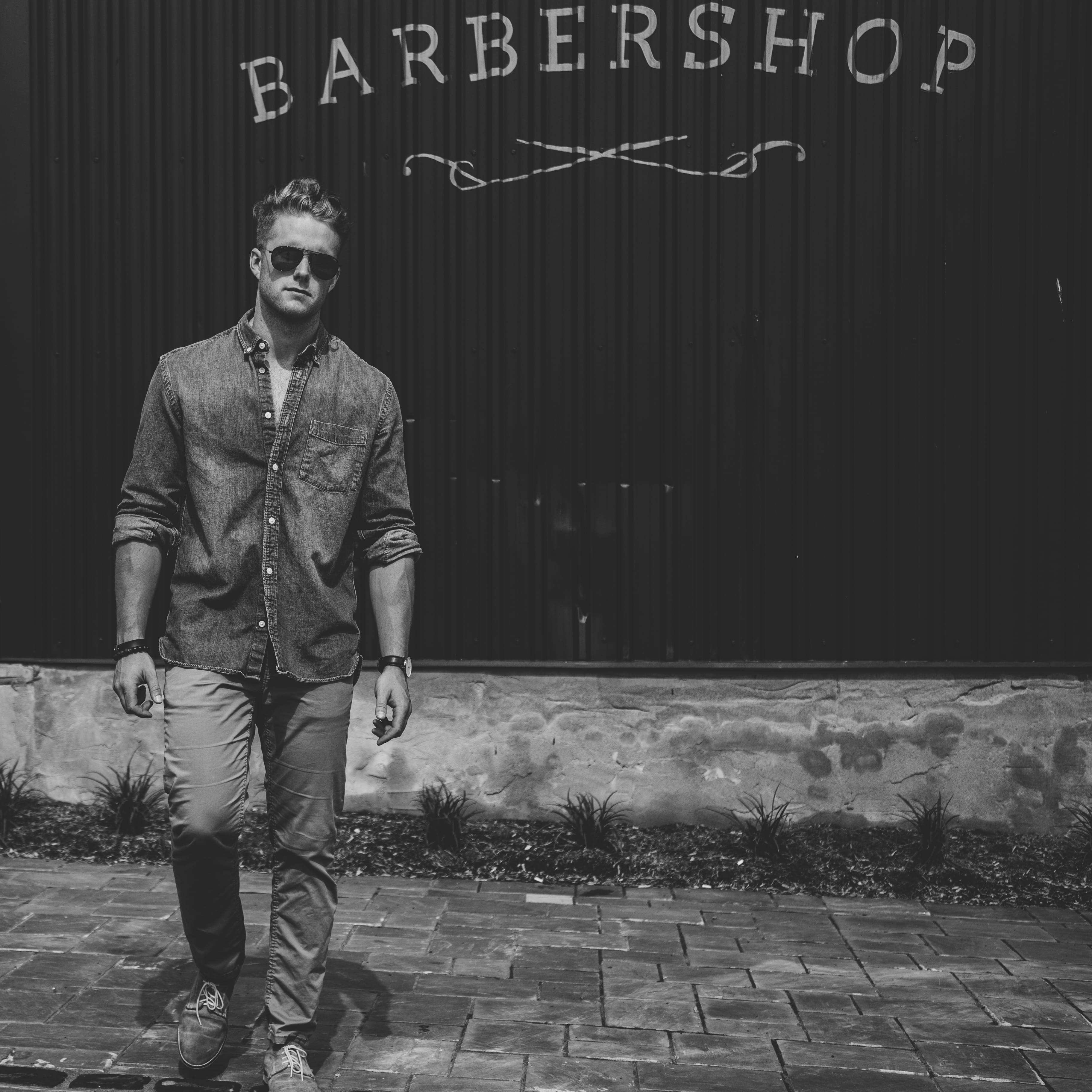mens fashion, young men, casual clothing, real people, sunglasses, black and whtie, strong, architecture, canada, fit, men, front view, looking at camera, Phone HD Wallpaper