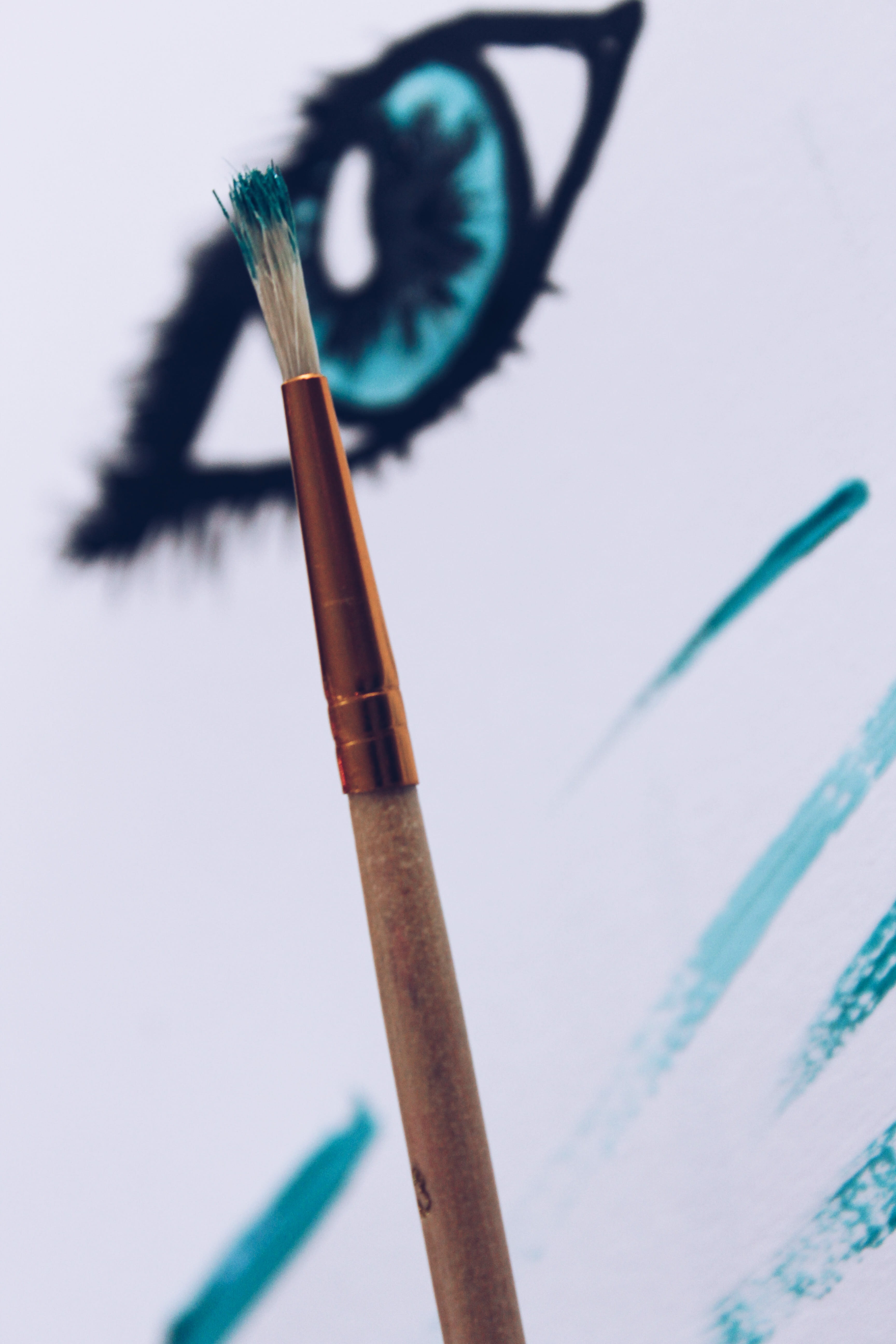 focus on foreground, selective focus, day, arrow, wood - material, 5K, no people, blue, craft, sport, archery, broom, sports, tool, incense, paintbrush, Phone HD Wallpaper