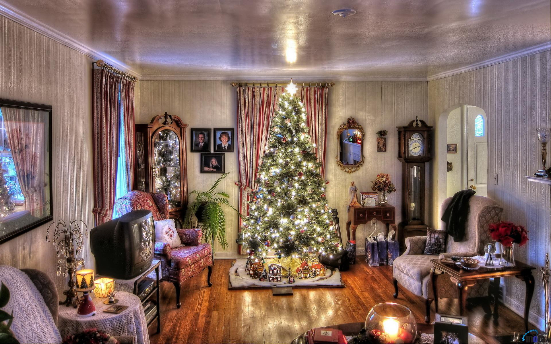 holidays, family, home, 1080P, christmas, nature and landscapes, HD Wallpaper