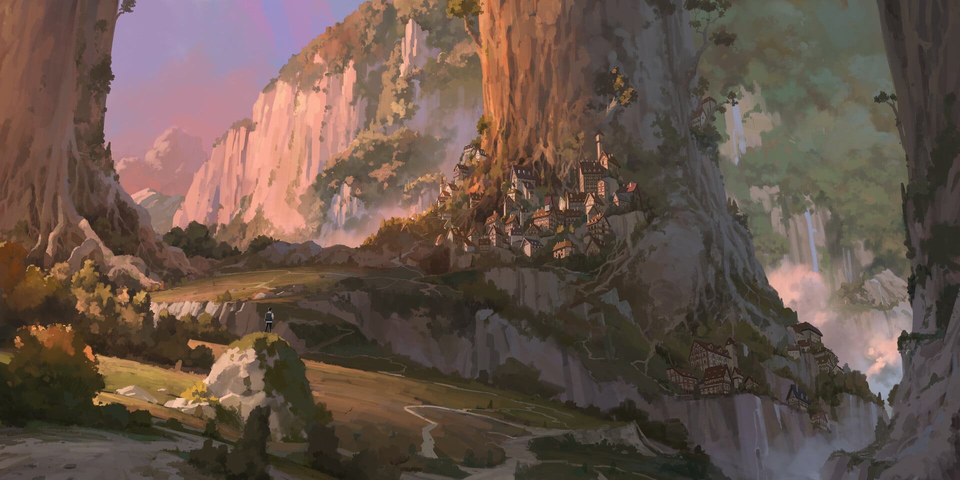 1080P, city, artwork, digital art, cyber city, fantasy art, HD Wallpaper