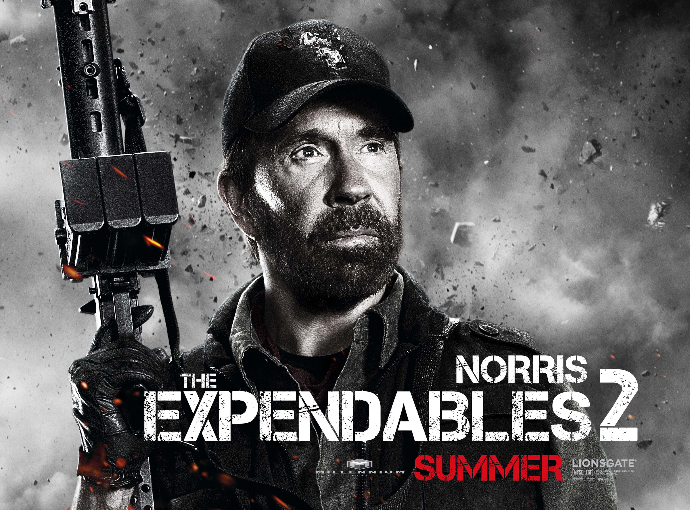 norris, chuck, Chuck Norris, 1080P, The Expendables 2, Booker, HD Wallpaper
