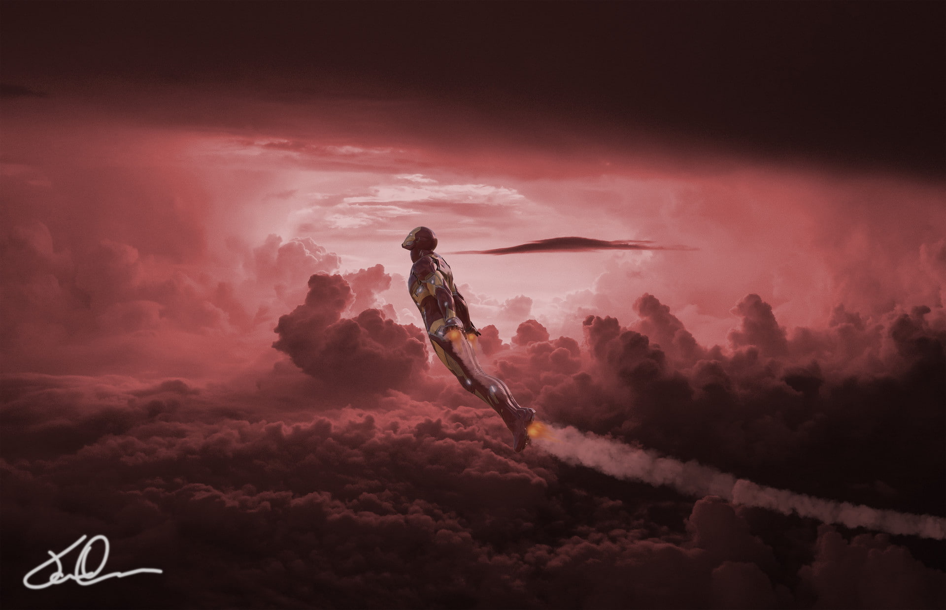 digital art, superheroes, artwork, hd, 1080P, artist, artstation, iron man, HD Wallpaper