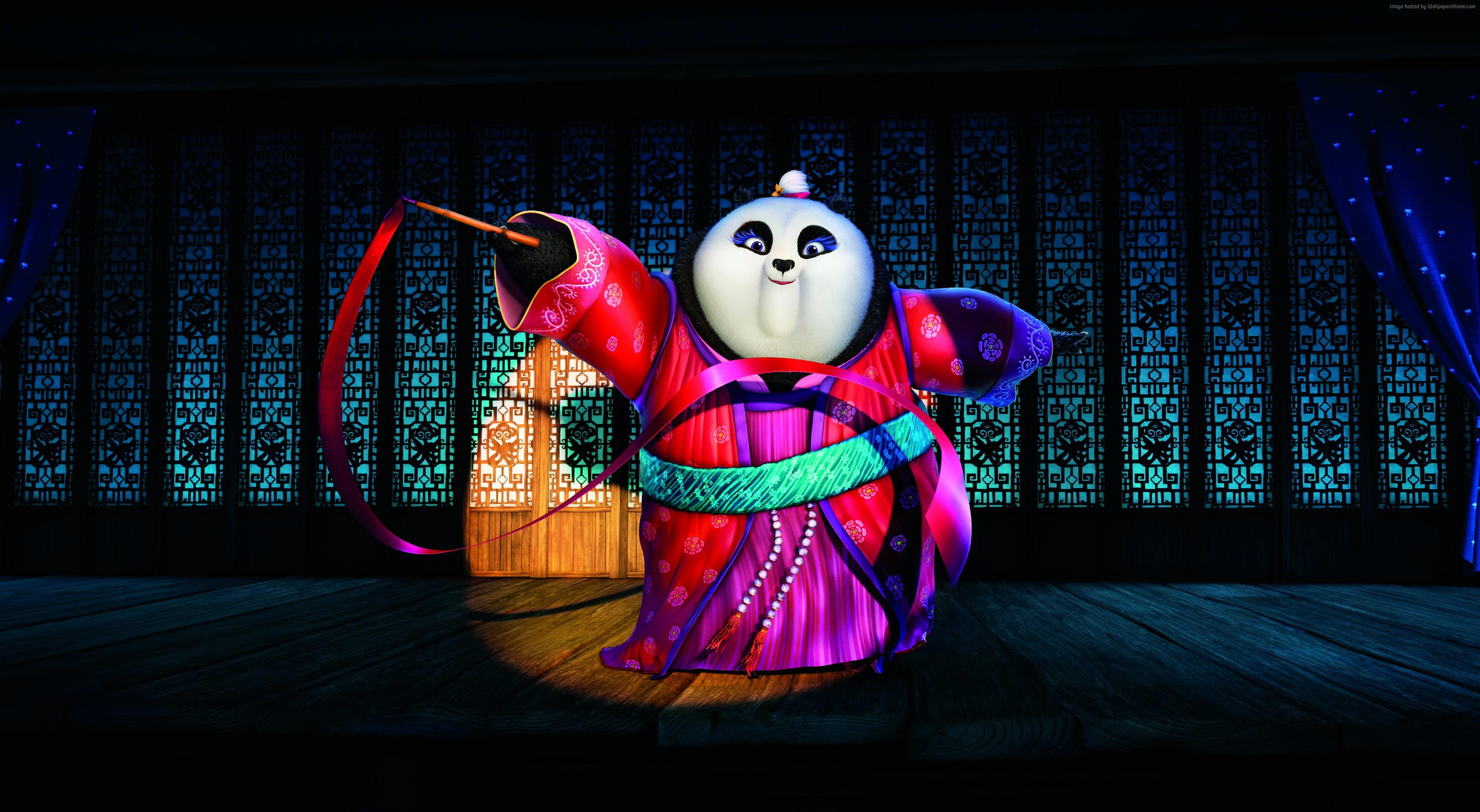 4K, Best Animation Movies of 2015, Kung Fu Panda 3, cartoon, HD Wallpaper