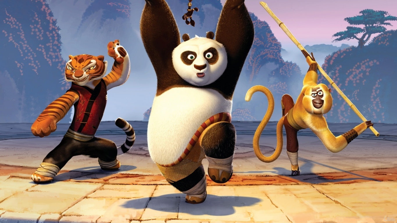 cartoon, fu, panda, 720P, kung, hd, HD Wallpaper
