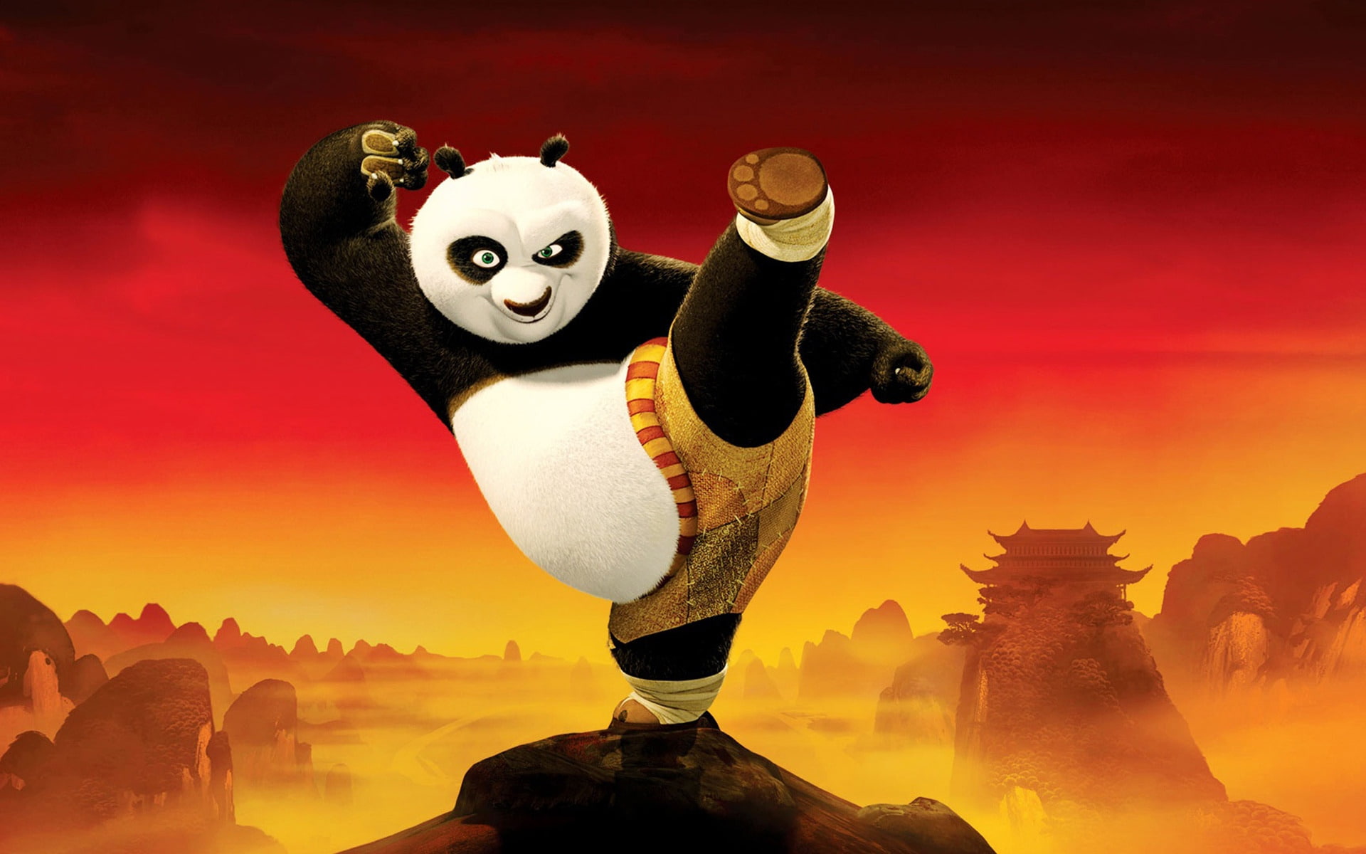 fu, kung, movie, film, panda, 1080P, HD Wallpaper