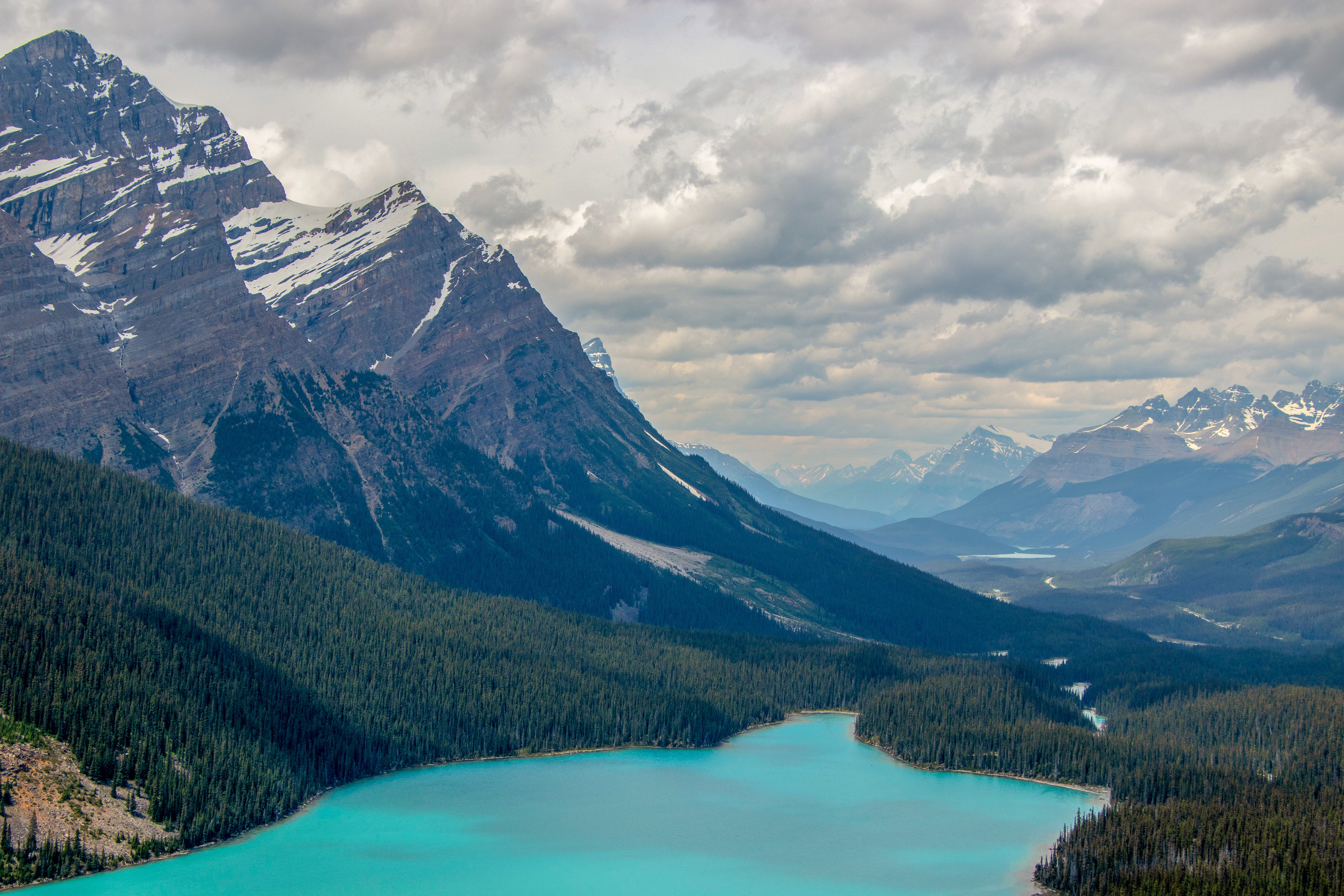 remote, environment, nature, view, scenics - nature, peak, near, turquoise colored, landscape, fir, snow, cloud, no people, white, cloud - sky, body, scenery, HD Wallpaper
