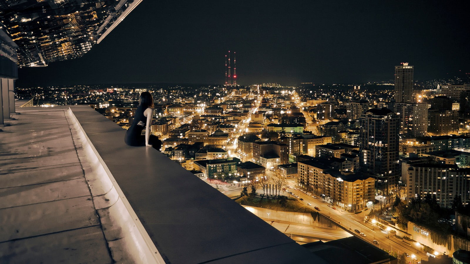 road, high angle view, cityscape, crowd, rooftops, travel destinations, financial district, sky, city, skyscraper, urban skyline, residential district, HD Wallpaper