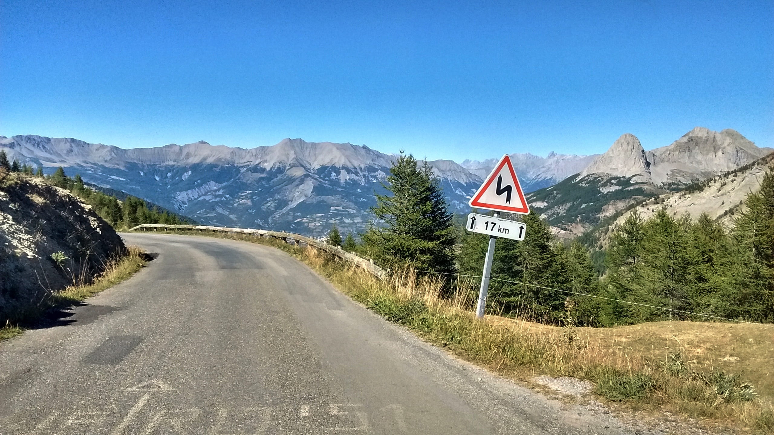 scenics - nature, non-urban scene, sign, outdoors, no people, nature, mountain range, road, transportation, panoramic, mountain, signalling, landscape, HD Wallpaper