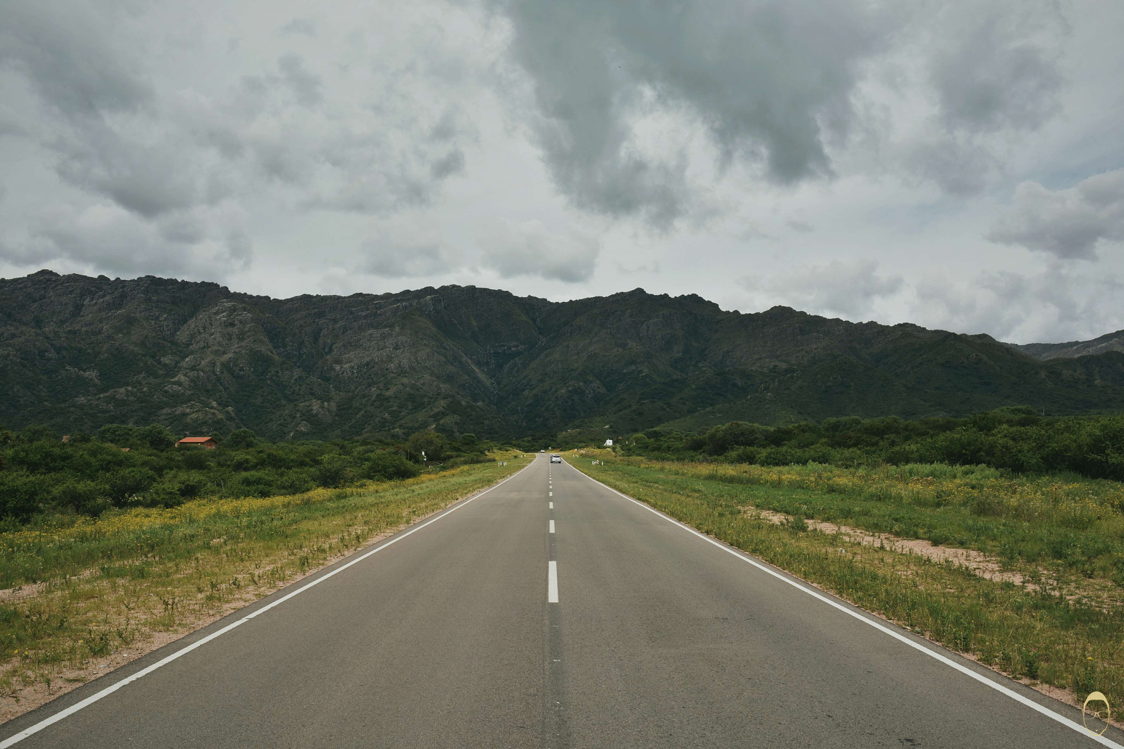 artfilm, outdoors, rutas, plant, gooday, landscape, argentina, mountain range, long, symbol, road, road marking, roadtrip, transportation, sky, mountain, HD Wallpaper