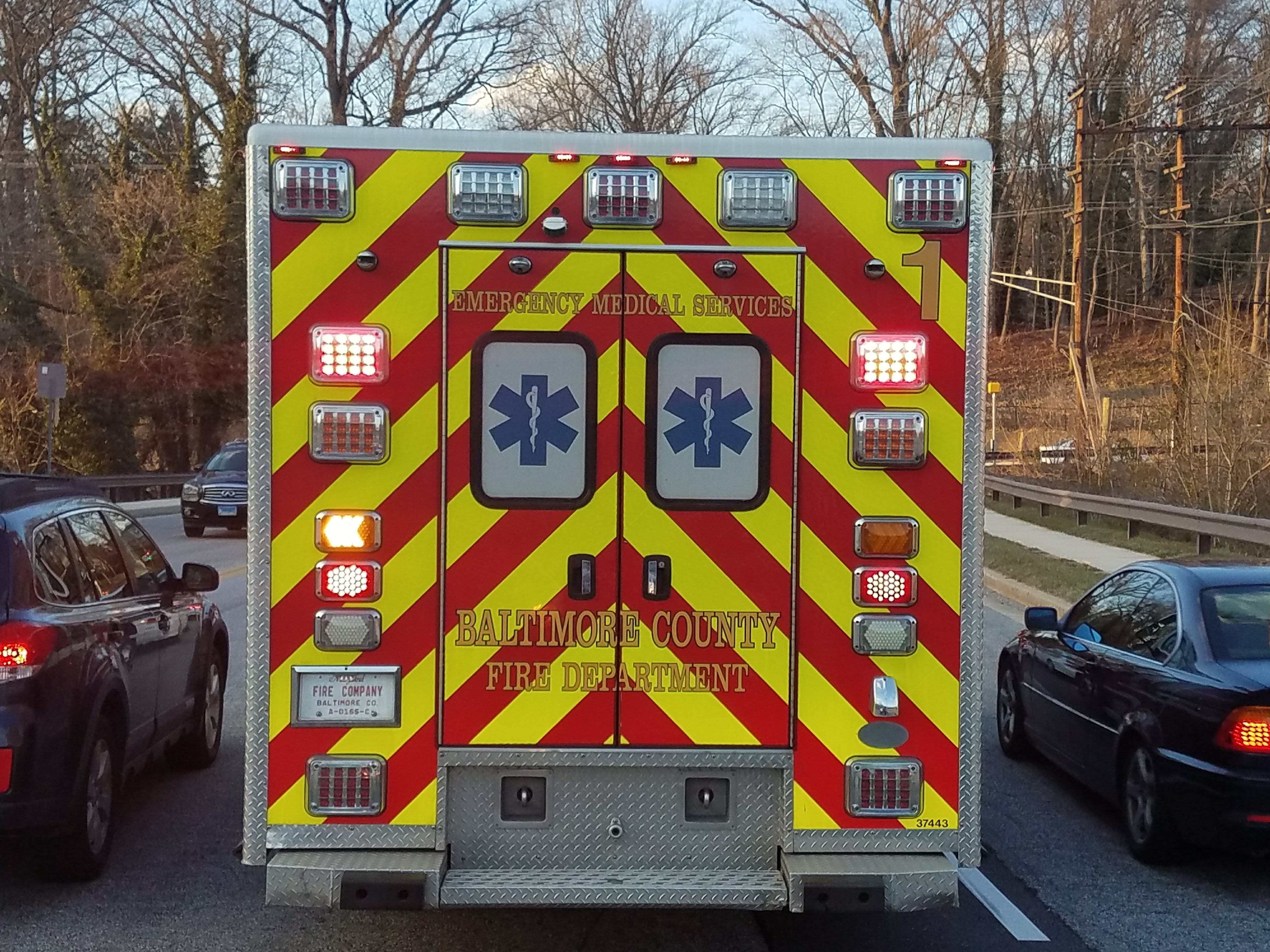 mode of transportation, rescue, tree, transportation, communication, car, road, yellow, sign, firefighter, western script, city, 4K, ambulance, ems, crash, HD Wallpaper