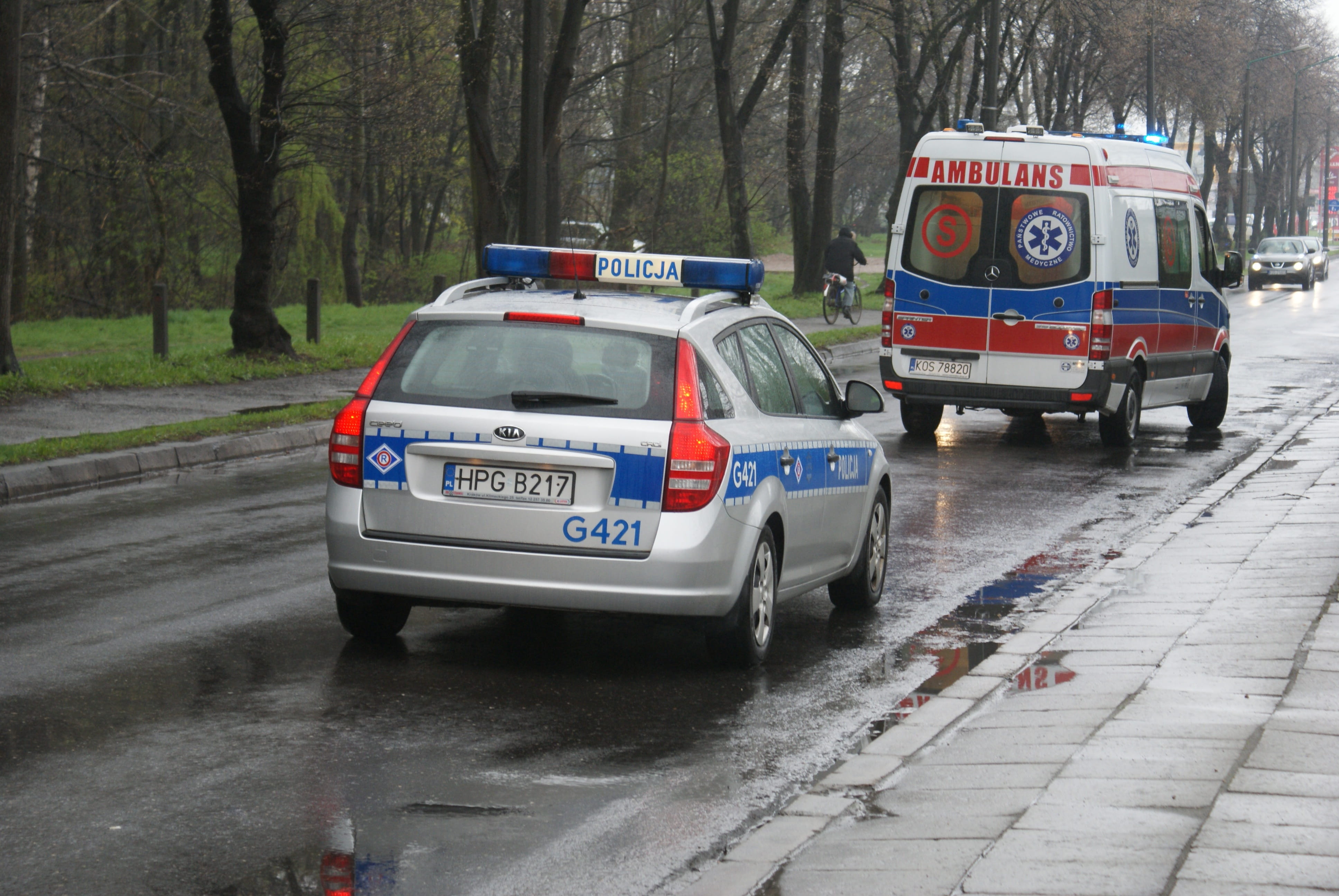 water, car, rescue, rainy season, day, road, red, the police, outdoors, security, accidents and disasters, wet, mode of transportation, the ambulance, event, HD Wallpaper