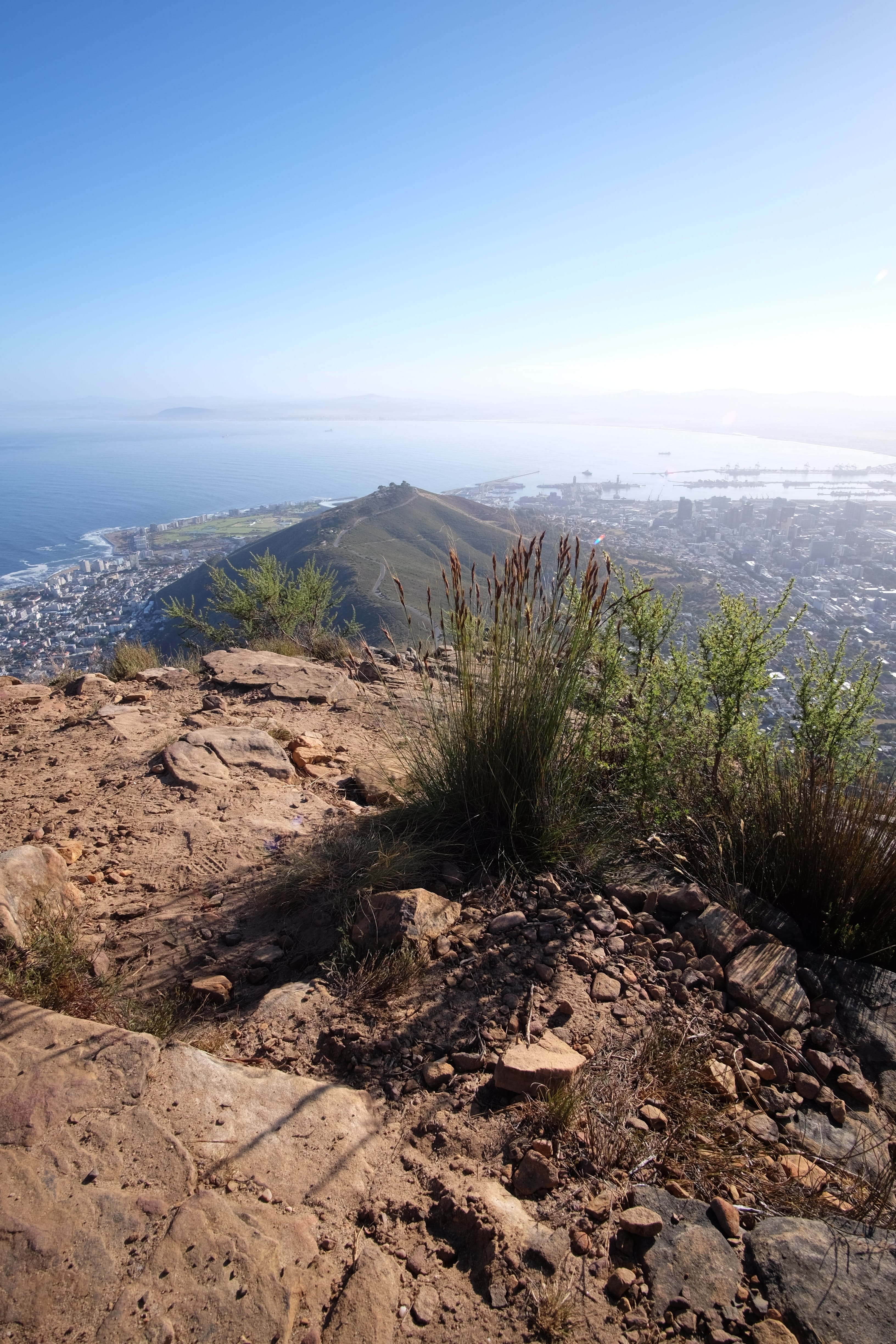 Table Bay, beauty in nature, tranquil scene, rock, solid, land, tranquility, nature, non-urban scene, plant, sky, cape town harbour, scenics - nature, climate, Phone HD Wallpaper